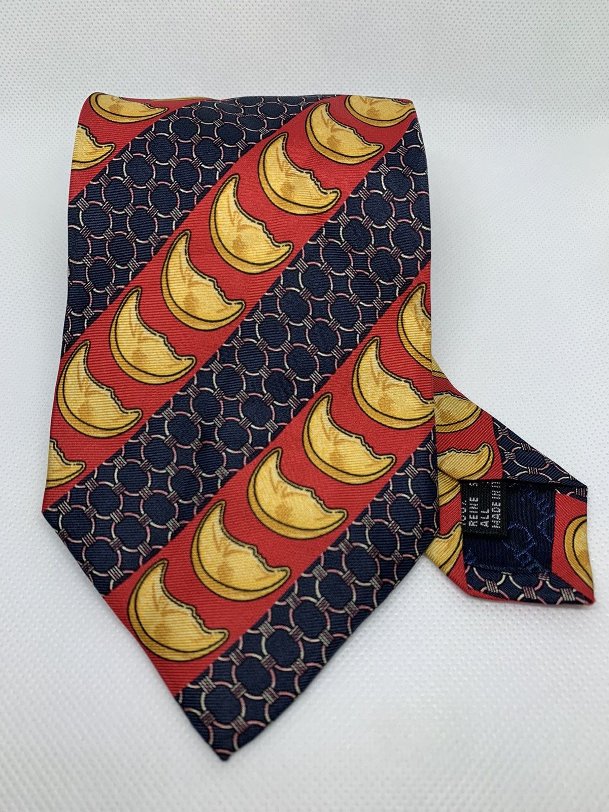 Christian Dior Monsieur Christian Dior Tie Half Moon Design Size ONE SIZE - 1 Thumbnail