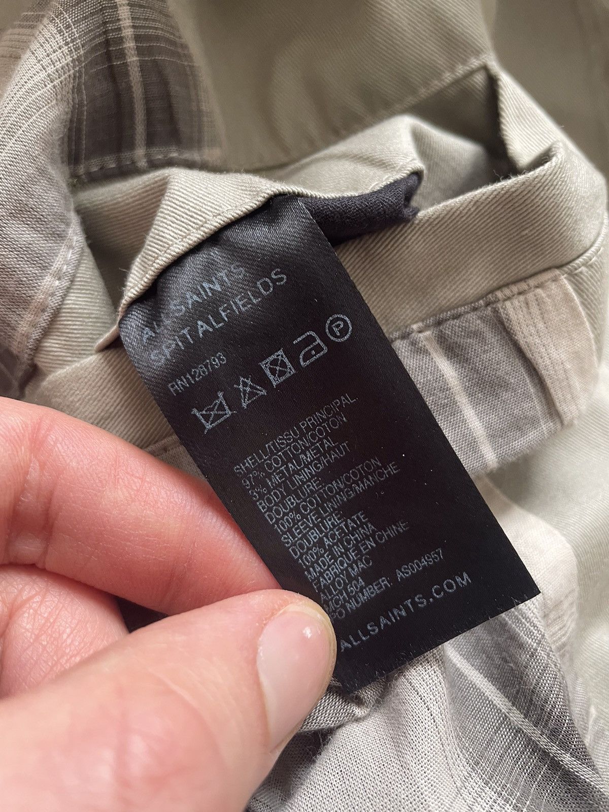 Allsaints × Designer ALL SAINTS COTTON COAT JACKET Size US S / EU 44-46 / 1 - 8 Thumbnail