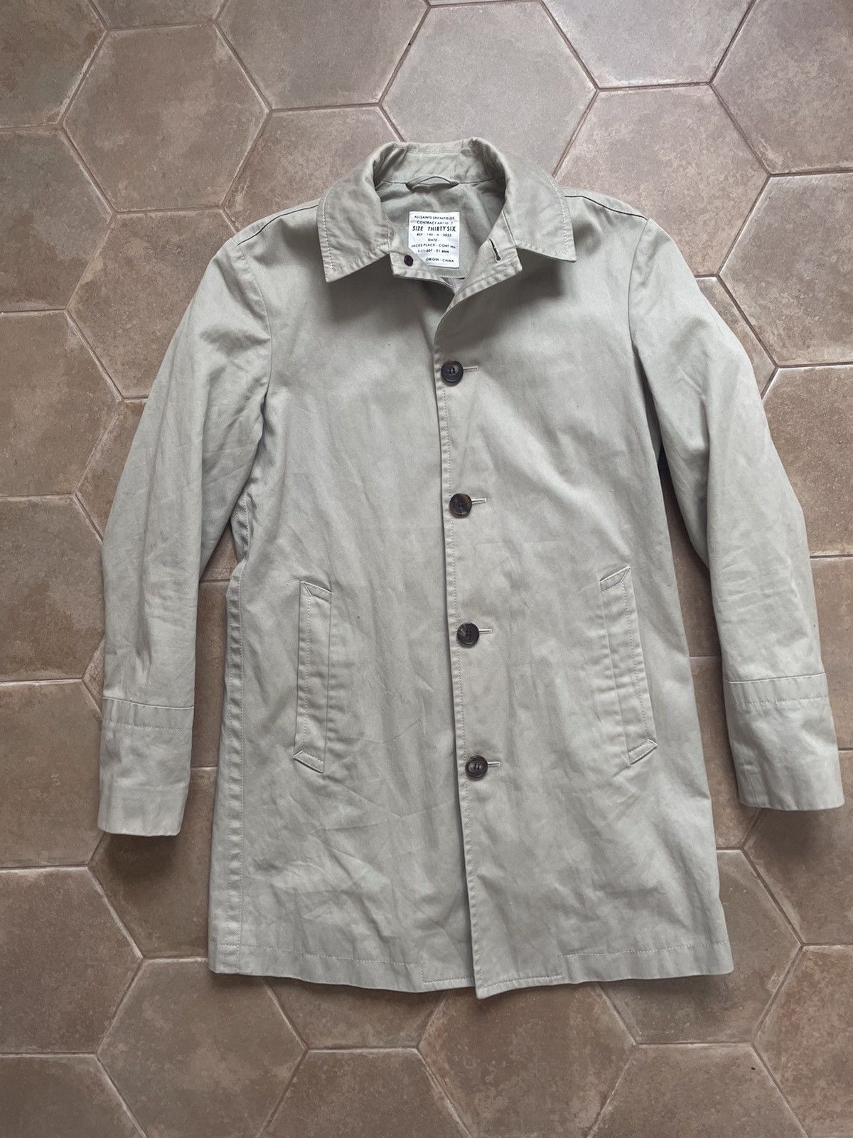 image of Allsaints All Saints Cotton Coat Jacket, Men's (Size Small)