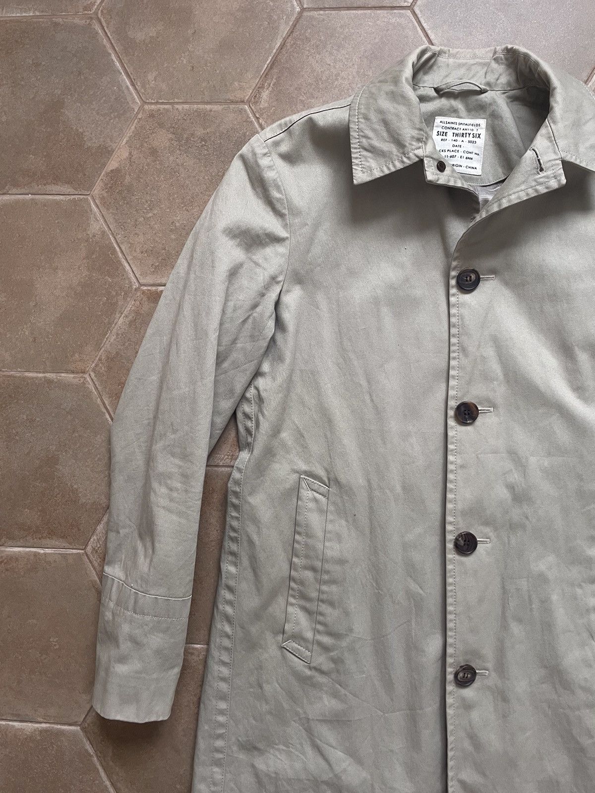 Allsaints × Designer ALL SAINTS COTTON COAT JACKET Size US S / EU 44-46 / 1 - 5 Thumbnail