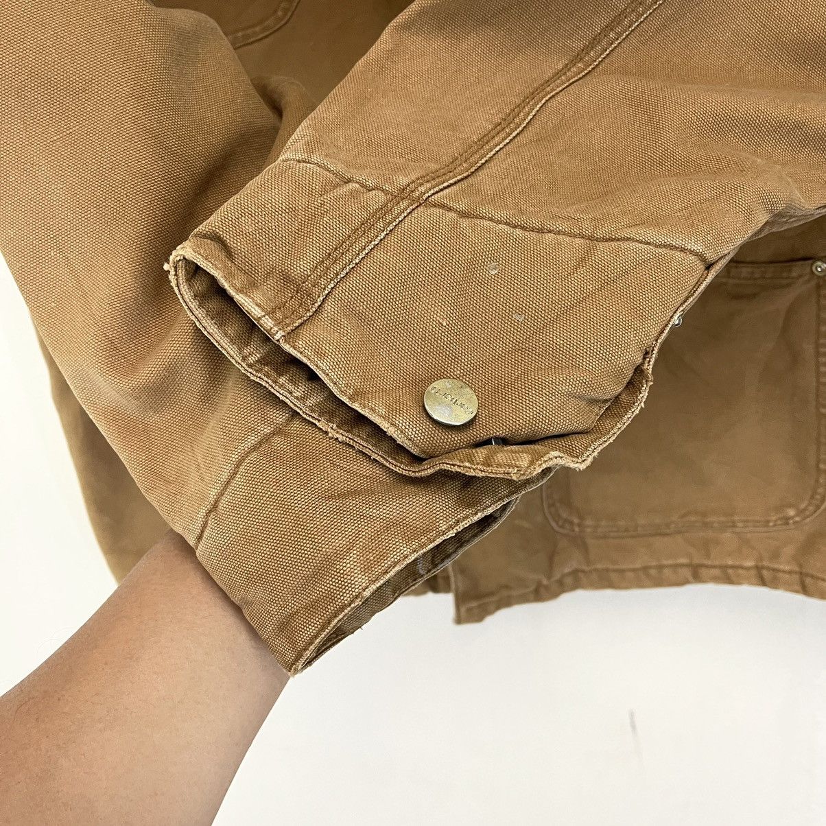 Carhartt Vintage 90s Carhatt Detroit Full Button Jacket Size L Size US L / EU 52-54 / 3 - 10 Thumbnail