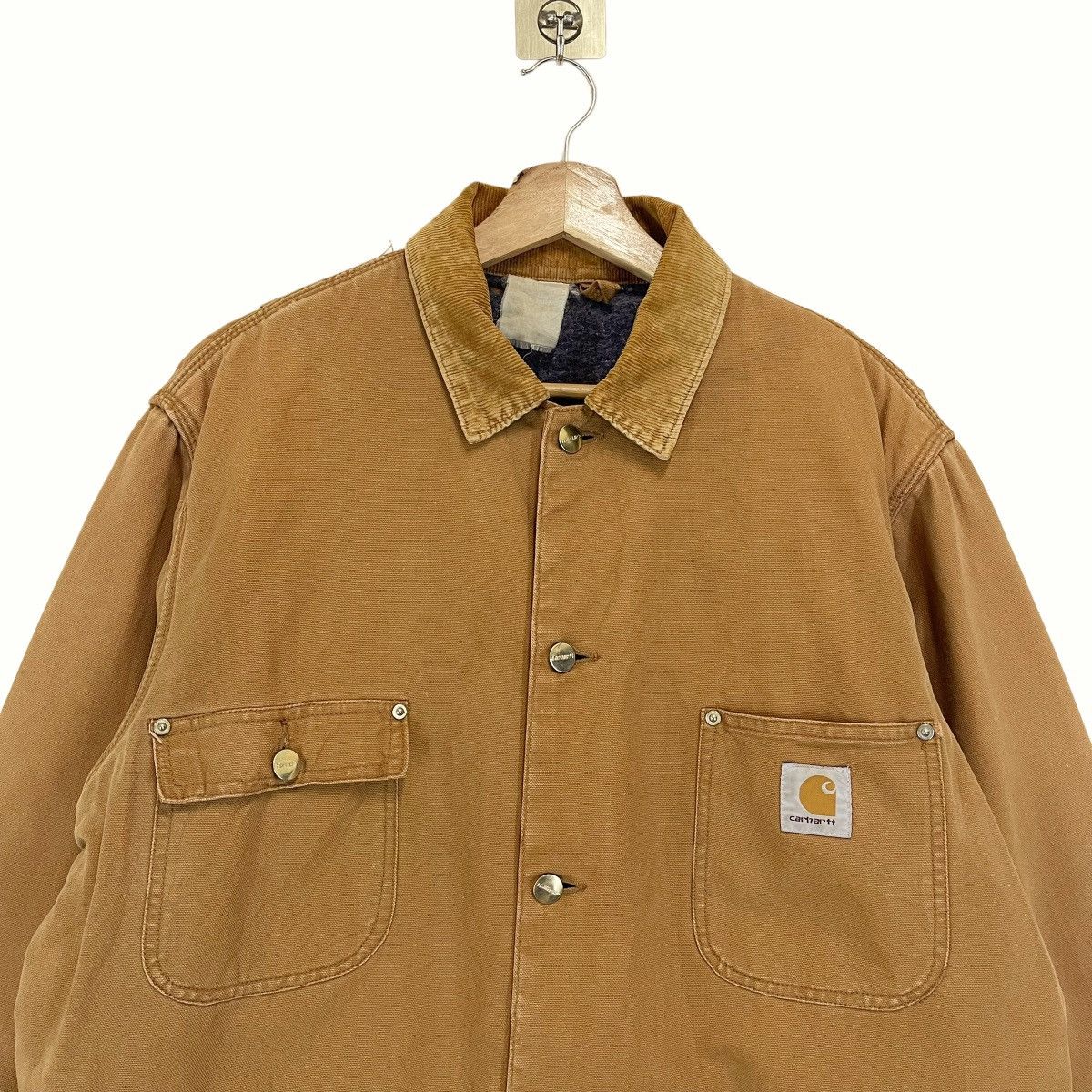 Carhartt Vintage 90s Carhatt Detroit Full Button Jacket Size L Size US L / EU 52-54 / 3 - 3 Thumbnail