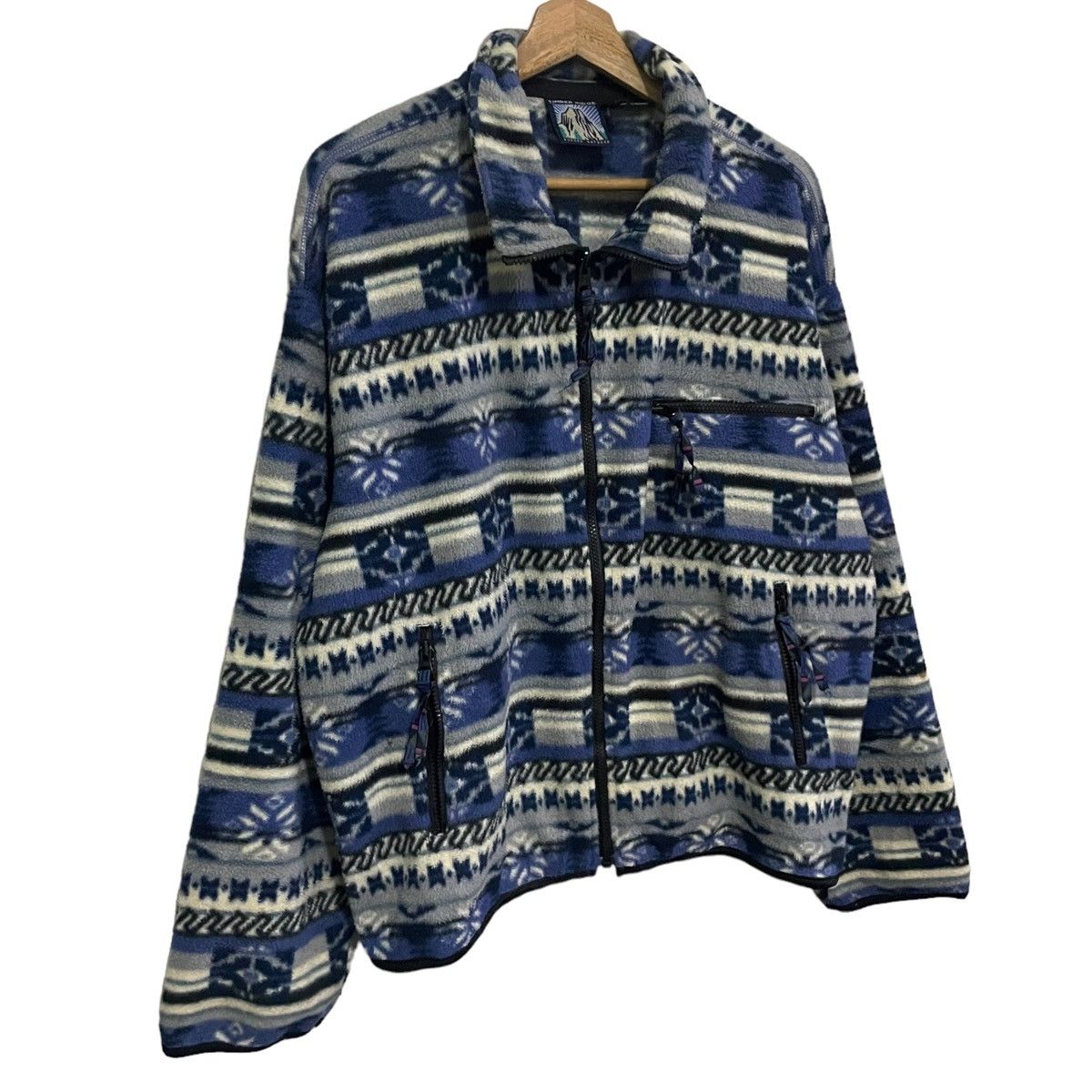 Aztech Mountain × Japanese Brand × Vintage 💥 TIMBER RIDGE AZTECH ZIPPER FLEECE SWEATER Size US L / EU 52-54 / 3 - 2 Thumbnail