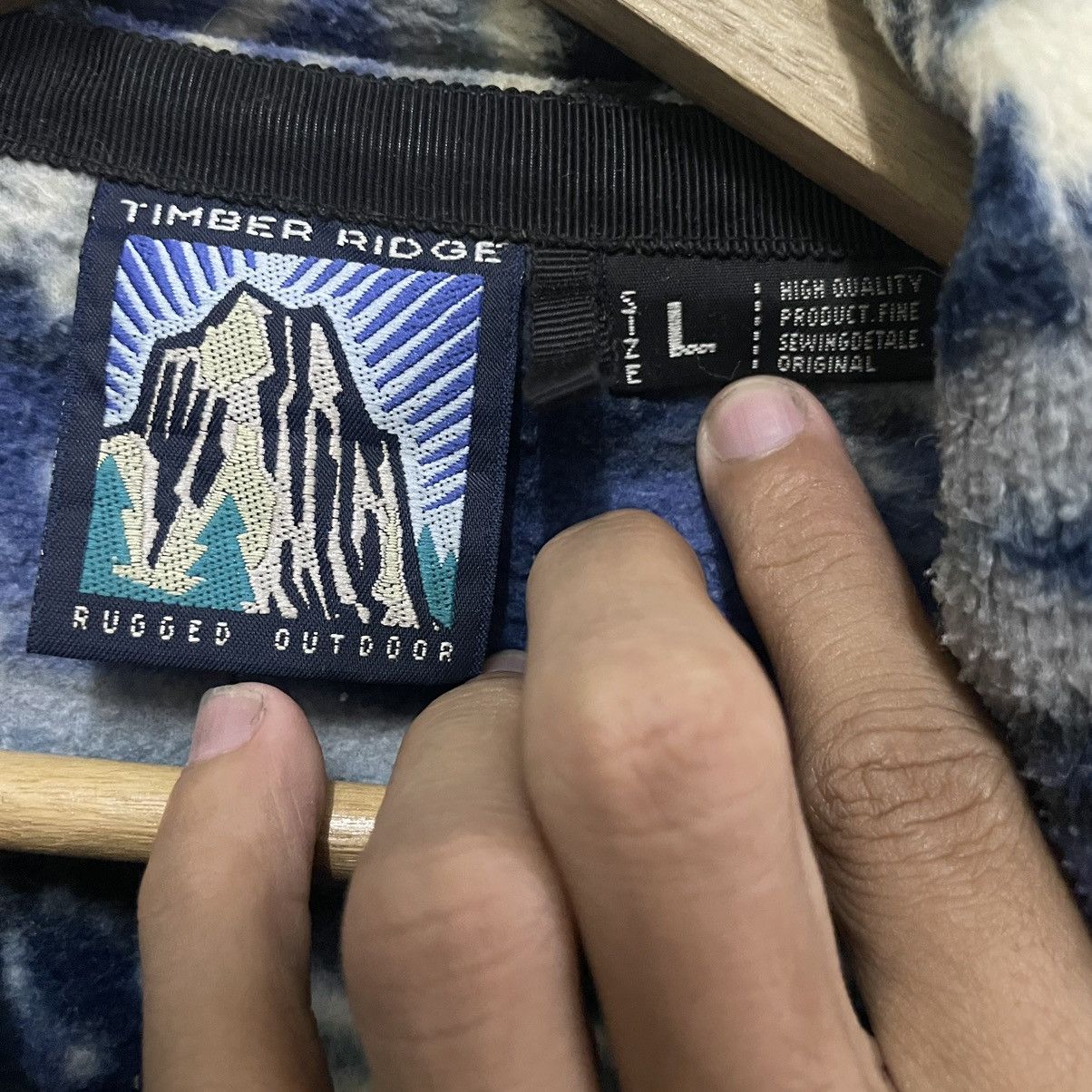 Aztech Mountain × Japanese Brand × Vintage 💥 TIMBER RIDGE AZTECH ZIPPER FLEECE SWEATER Size US L / EU 52-54 / 3 - 6 Thumbnail