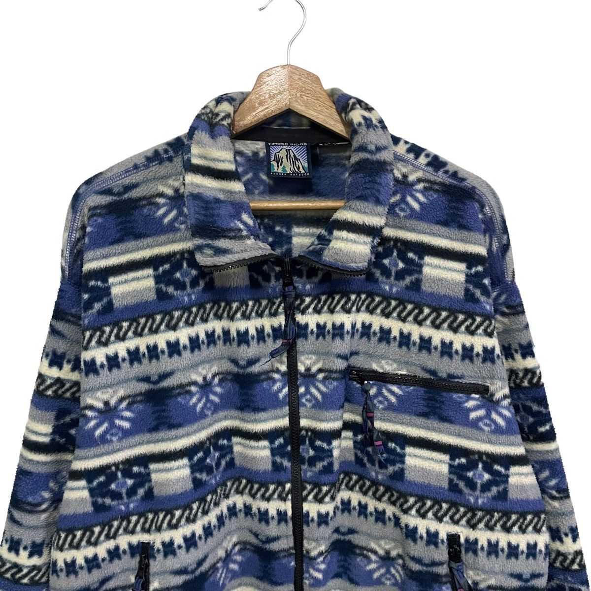 Aztech Mountain × Japanese Brand × Vintage 💥 TIMBER RIDGE AZTECH ZIPPER FLEECE SWEATER Size US L / EU 52-54 / 3 - 3 Thumbnail