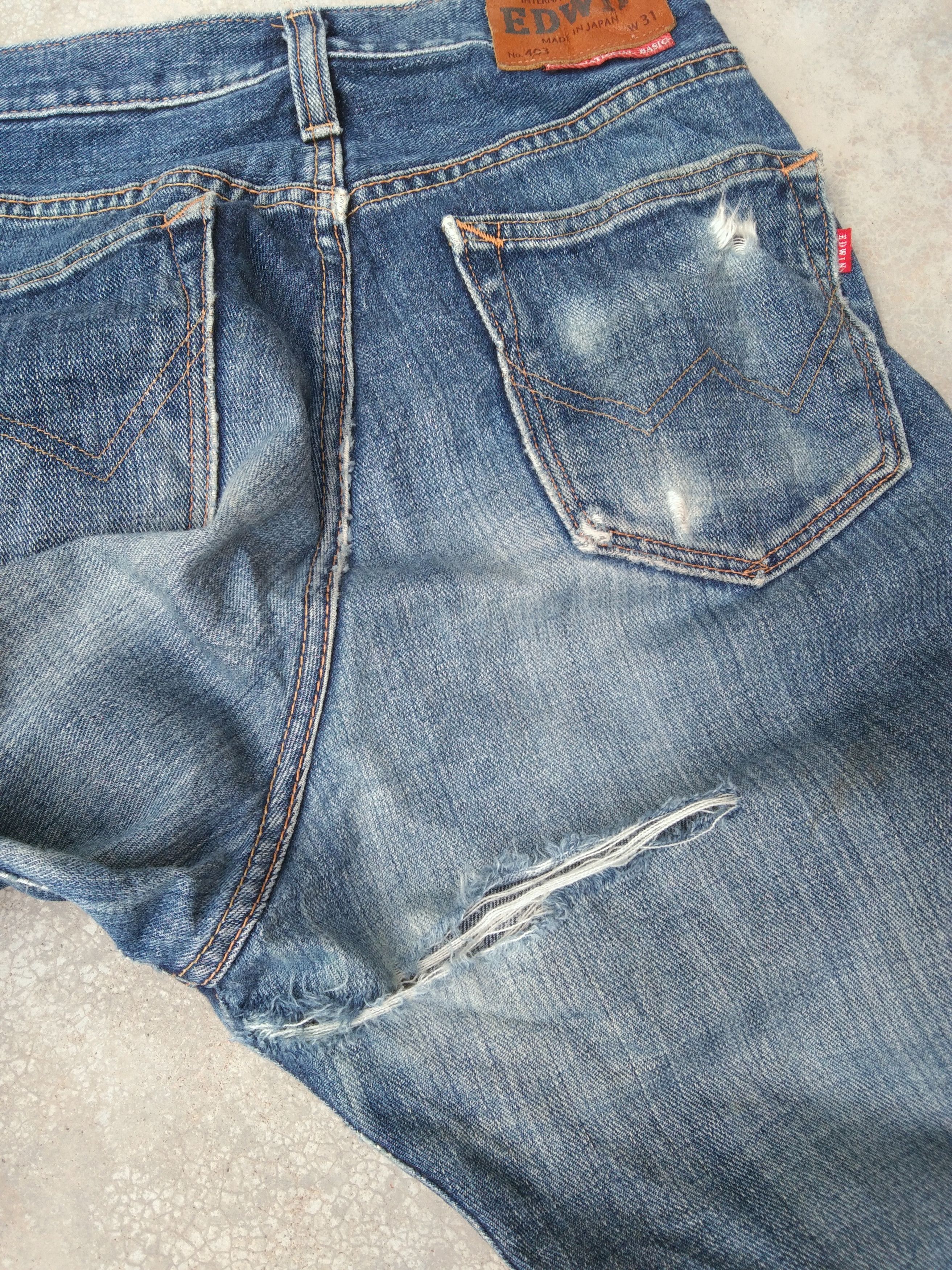 Japanese Brand × Jean × Vintage Vintage Japanese Edwin Distressed Jeans 32x31 Size US 32 / EU 48 - 5 Thumbnail