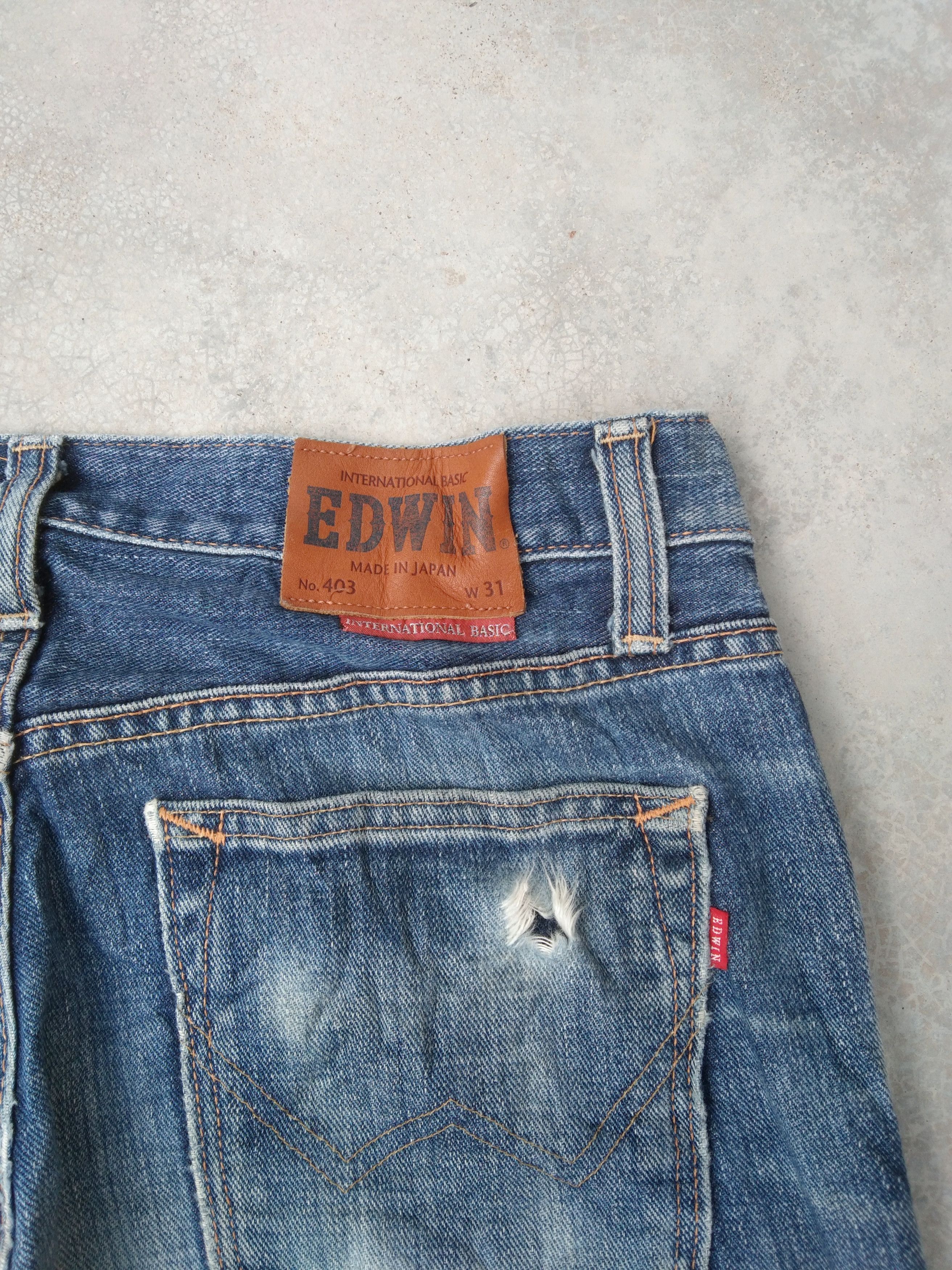 Japanese Brand × Jean × Vintage Vintage Japanese Edwin Distressed Jeans 32x31 Size US 32 / EU 48 - 4 Thumbnail