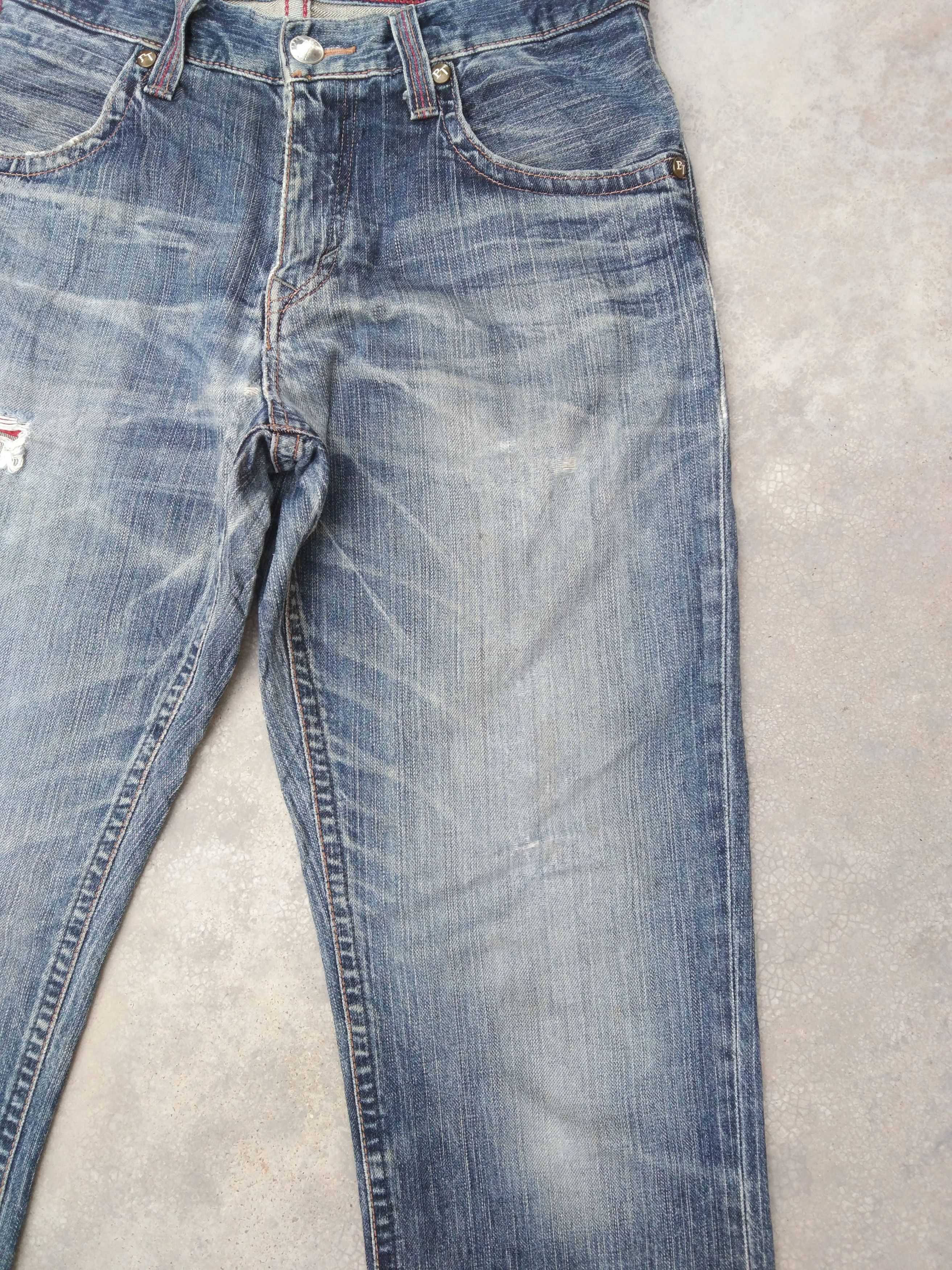 Japanese Brand Vintage Japanese Edwin Distressed Jeans 30x33 Size US 30 / EU 46 - 6 Thumbnail