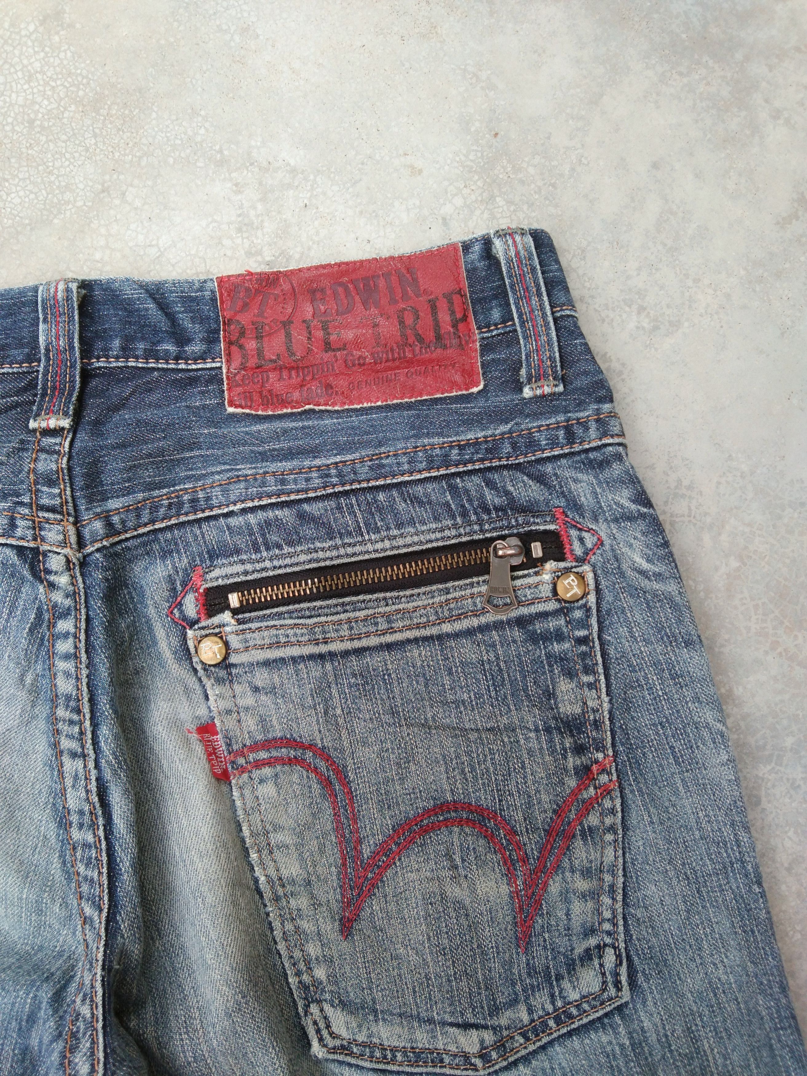 Japanese Brand Vintage Japanese Edwin Distressed Jeans 30x33 Size US 30 / EU 46 - 4 Thumbnail