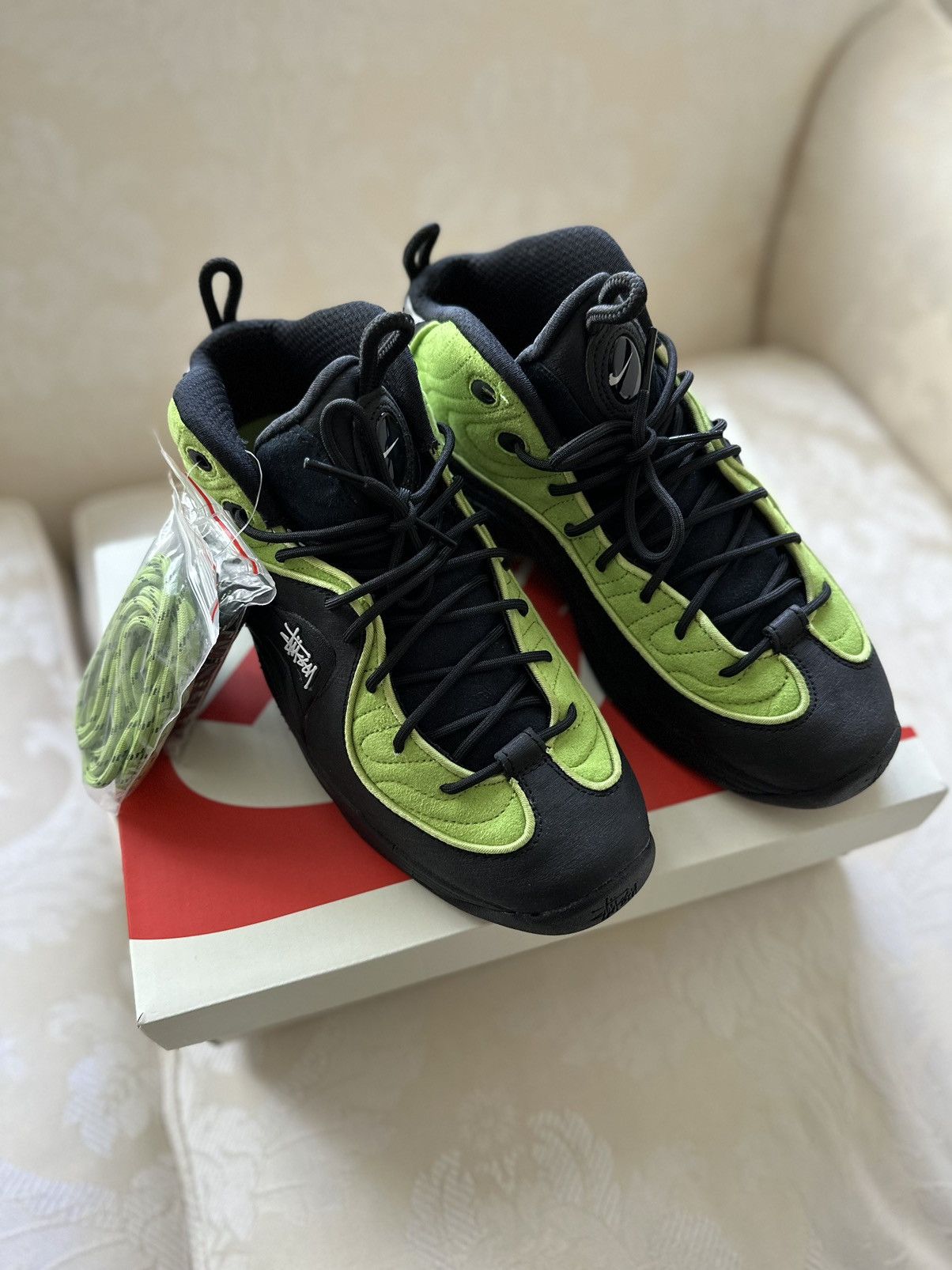 Nike × Stussy Nike Stussy Air Penny 2 Vivid Green and Black — 9 US  