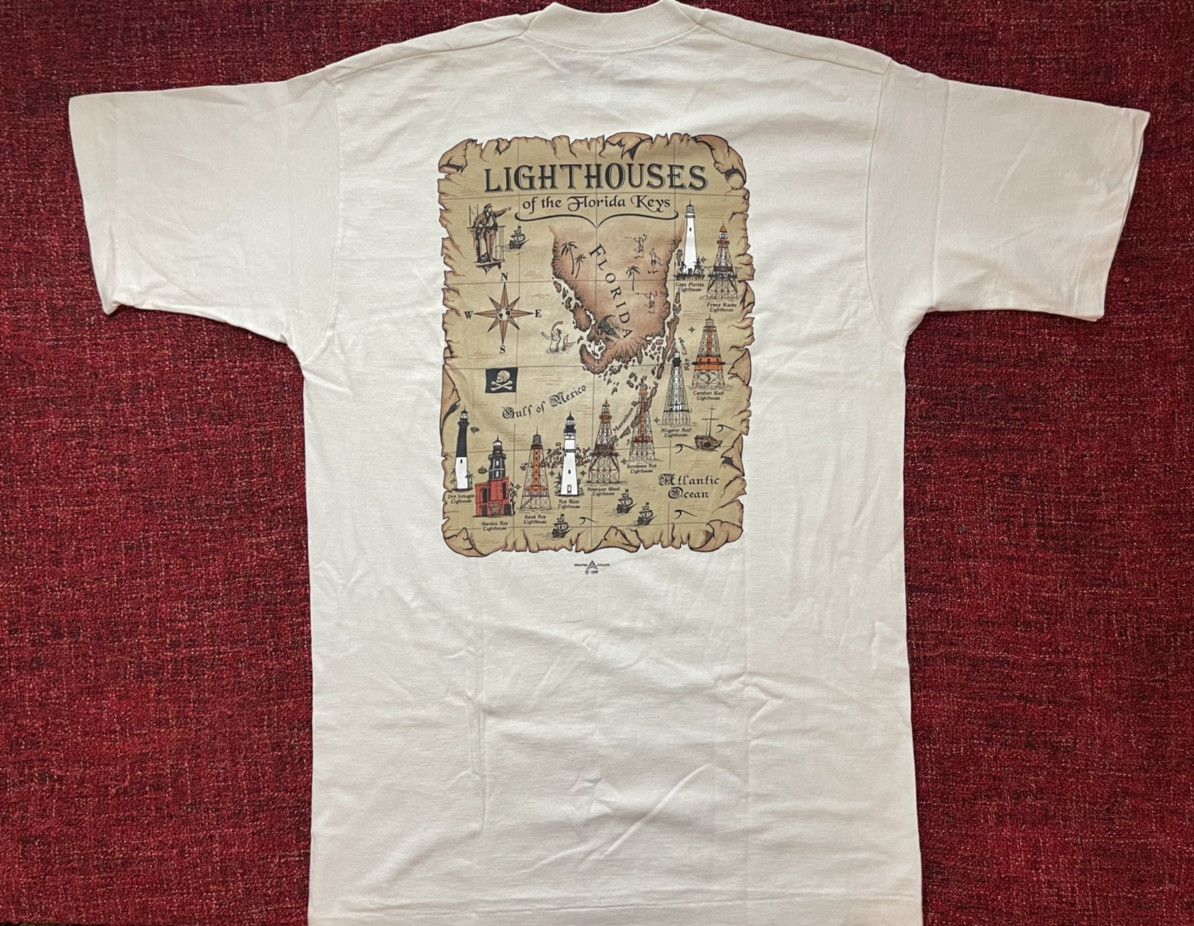 Vintage Lighthouses of the Florida Keys 1996 vtg t-shirt Size US L / EU 52-54 / 3 - 1 Thumbnail