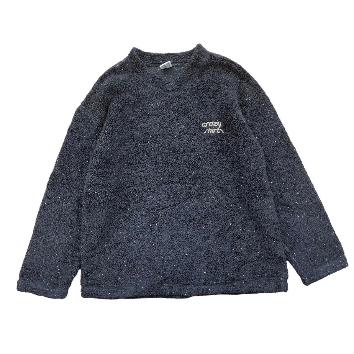 Vintage 🔥90s CRAZY SHIRT FLEECE DEEP PILE SWEATSHIRT Size US S / EU 44-46 / 1 - 1 Thumbnail