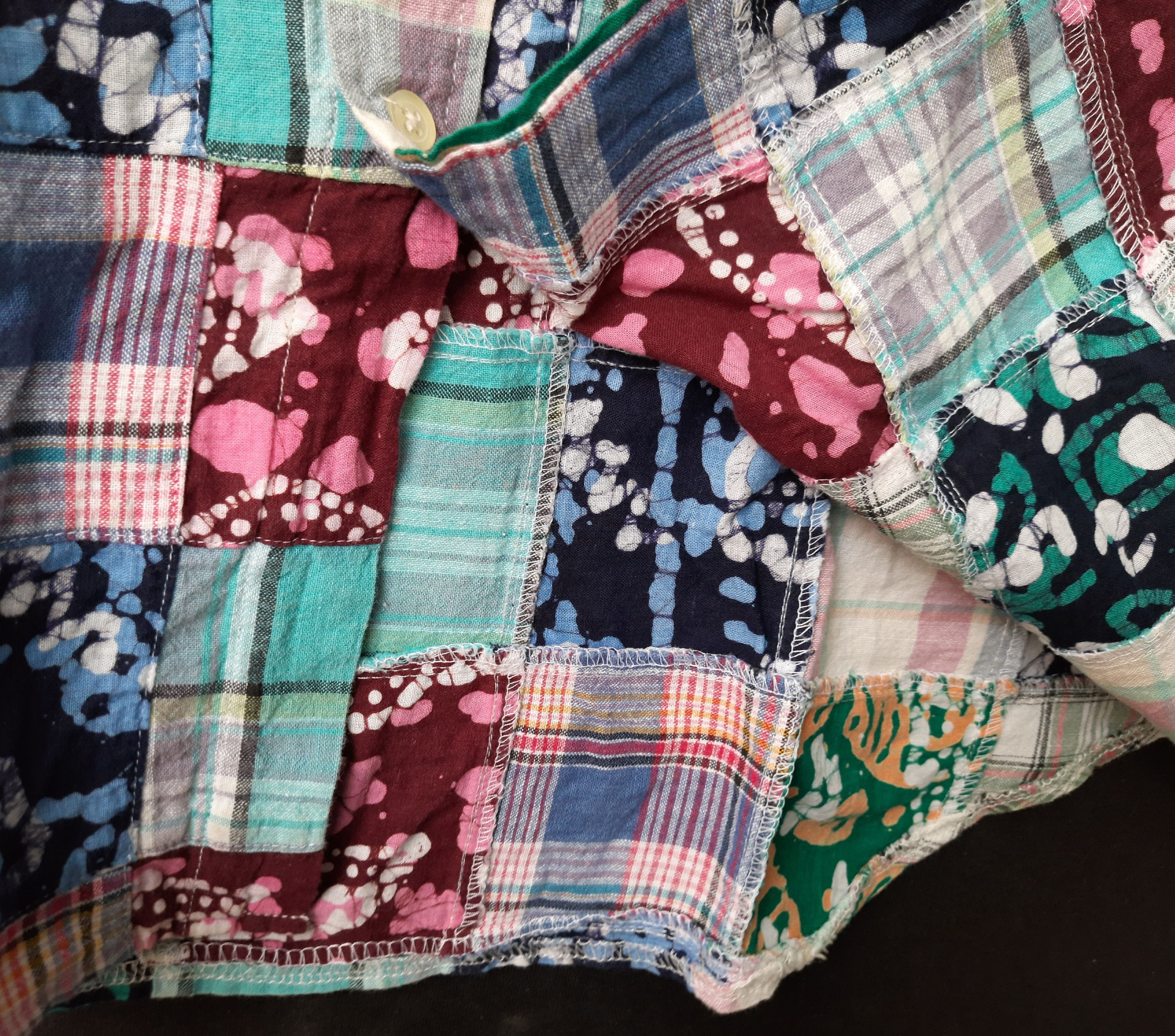 Japanese Brand Vintage BIG JOHN Patchwork Shirts Size US L / EU 52-54 / 3 - 7 Thumbnail