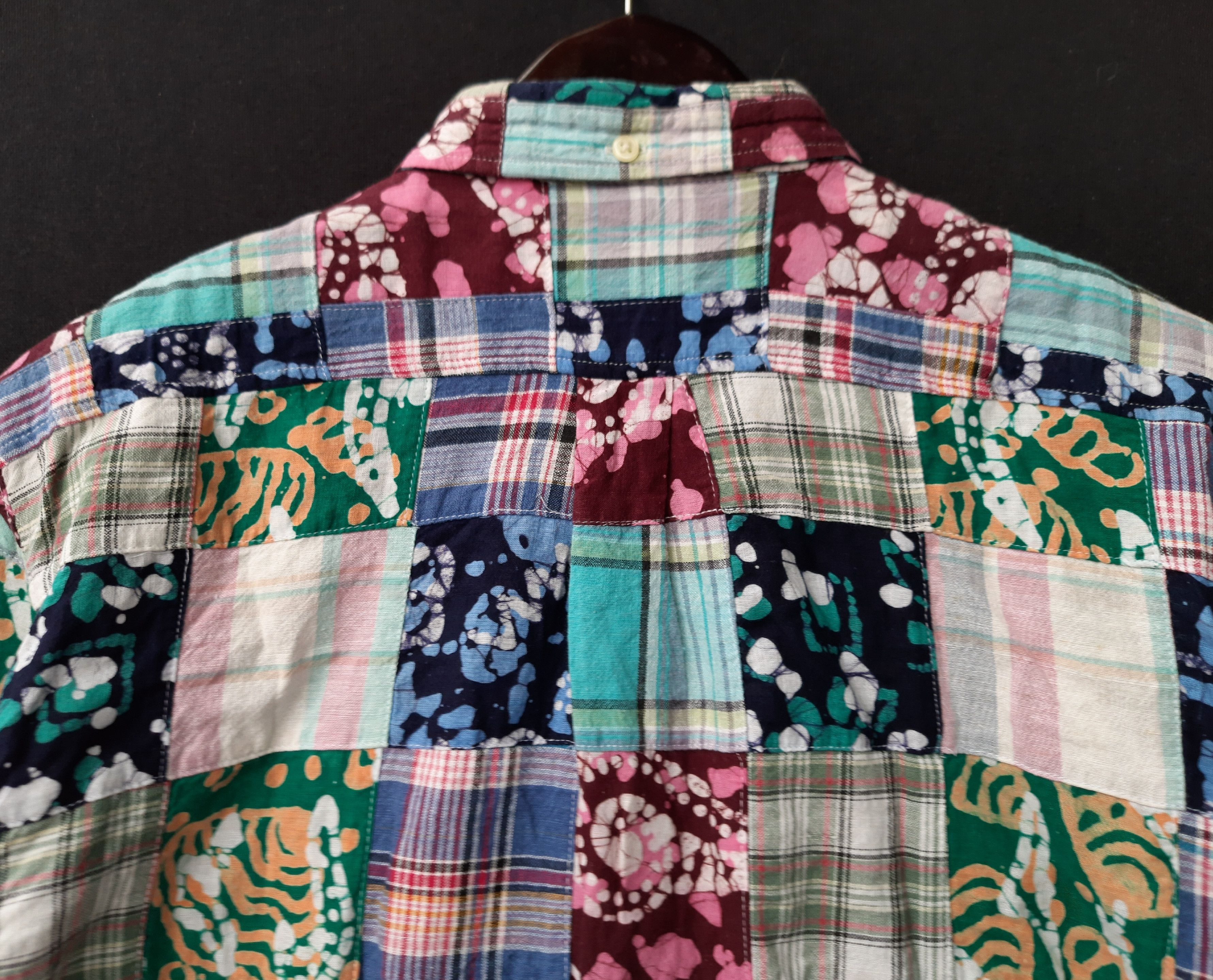 Japanese Brand Vintage BIG JOHN Patchwork Shirts Size US L / EU 52-54 / 3 - 4 Thumbnail