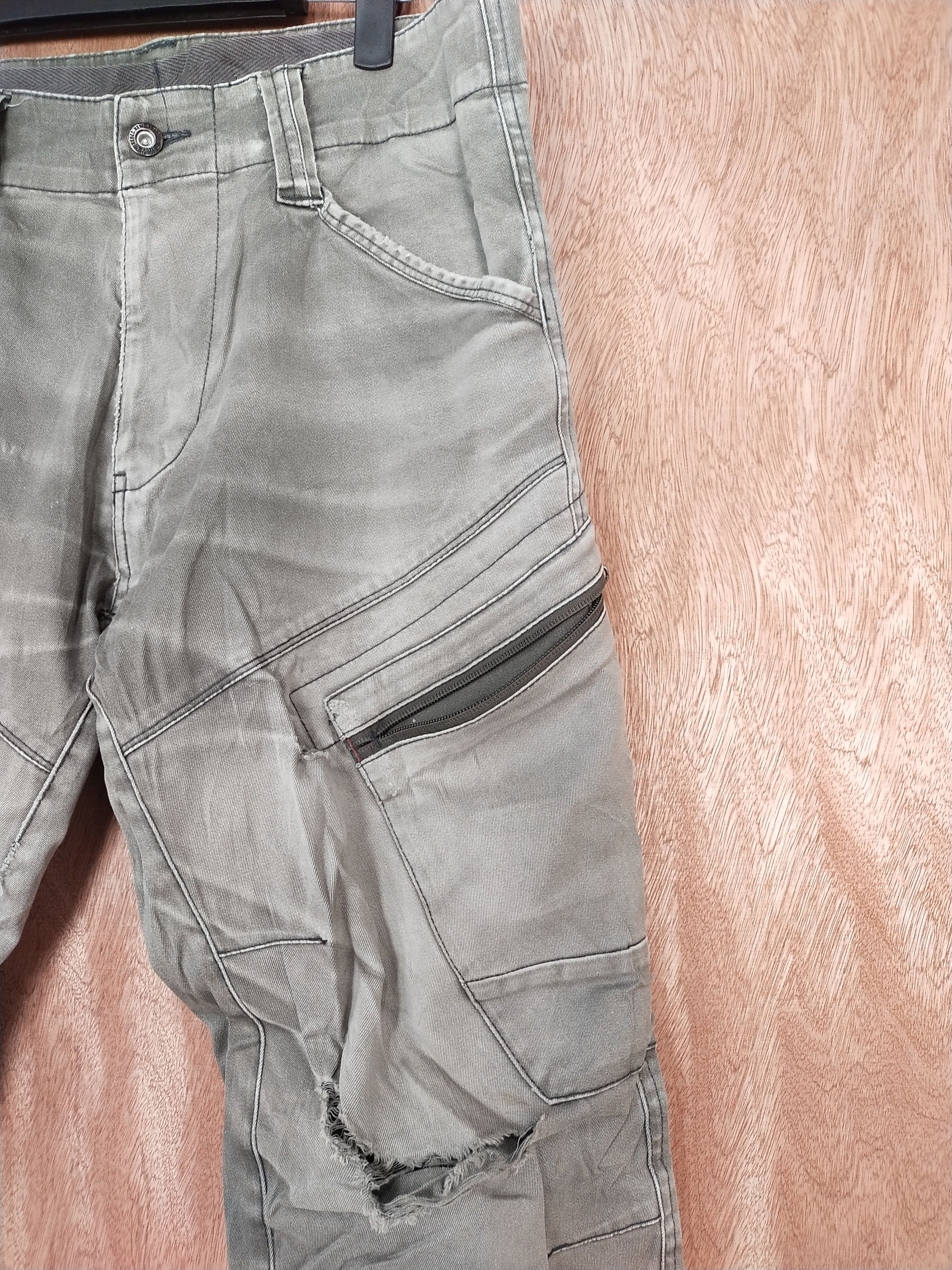 Japanese Brand Genba Clotches thrased distressed faded cargo pants #S132 Size US 31 - 4 Thumbnail