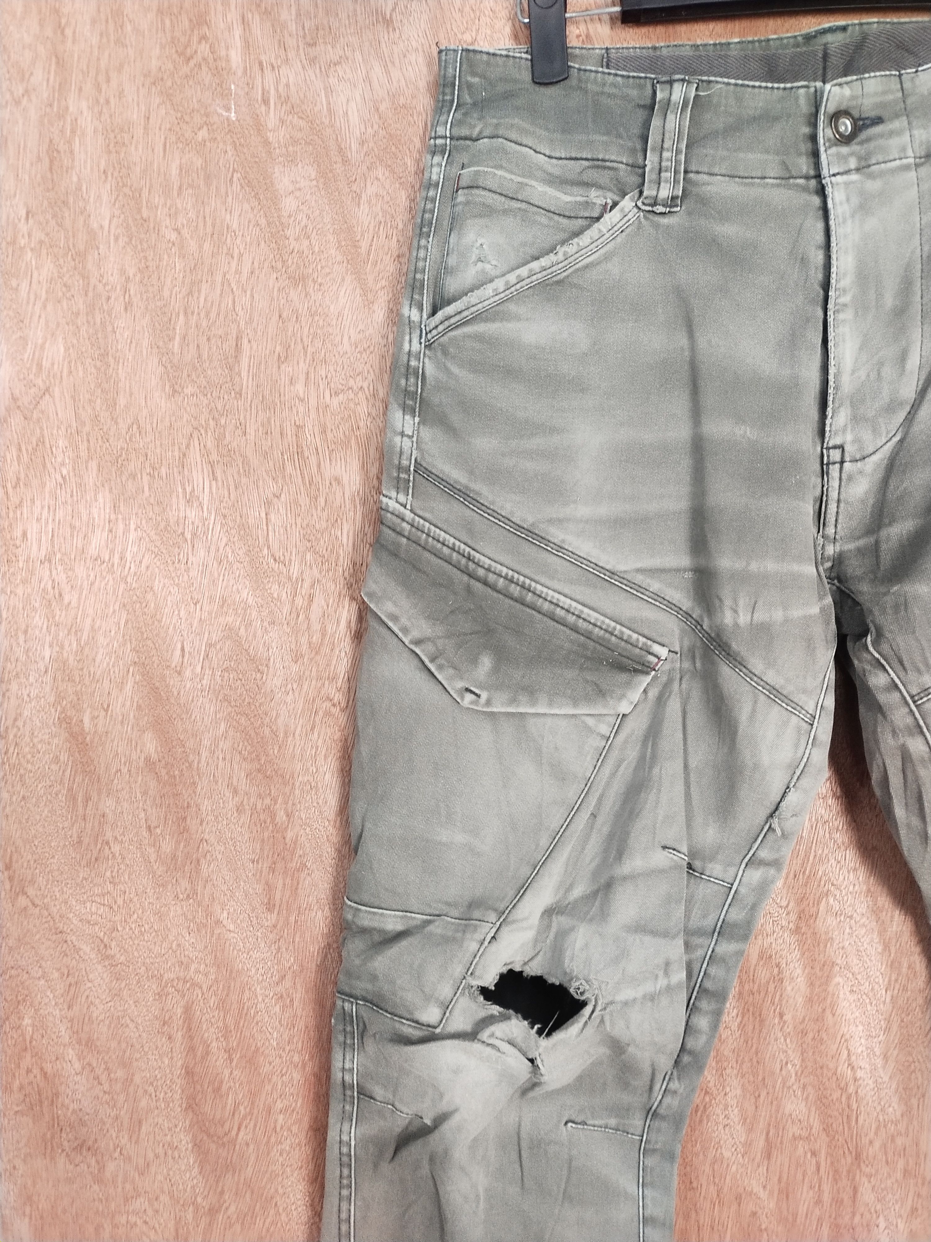 Japanese Brand Genba Clotches thrased distressed faded cargo pants #S132 Size US 31 - 7 Thumbnail