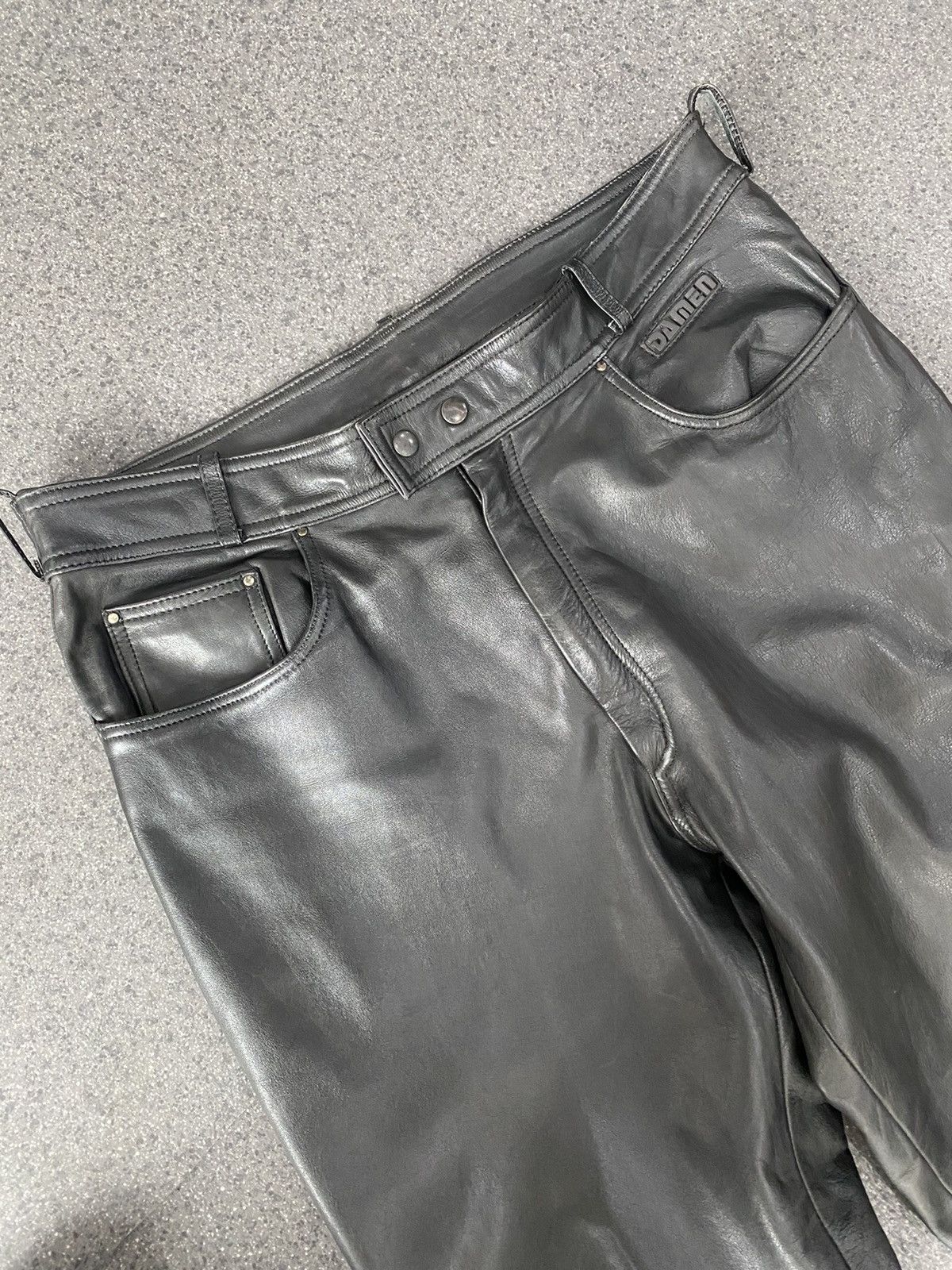Japanese Brand Vintage Leather Over Size Pants Size US 36 / EU 52 - 3 Thumbnail