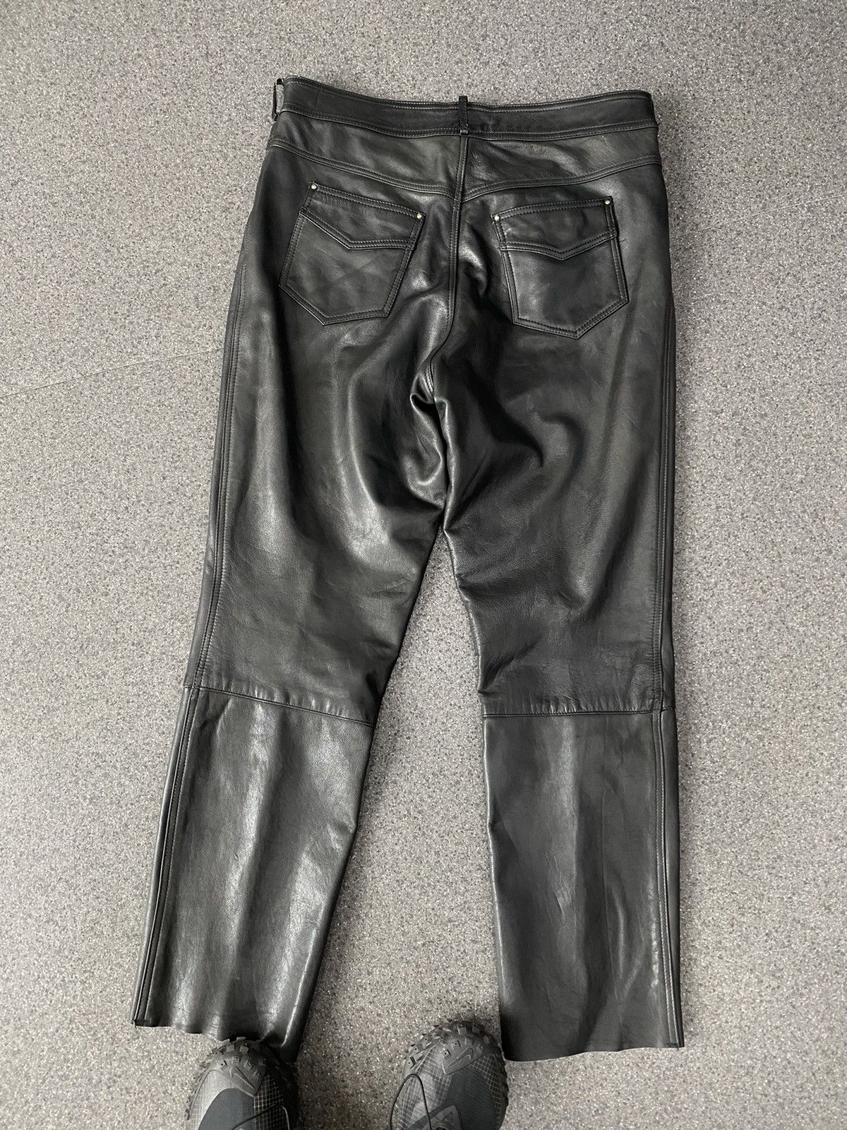 Japanese Brand Vintage Leather Over Size Pants Size US 36 / EU 52 - 2 Thumbnail