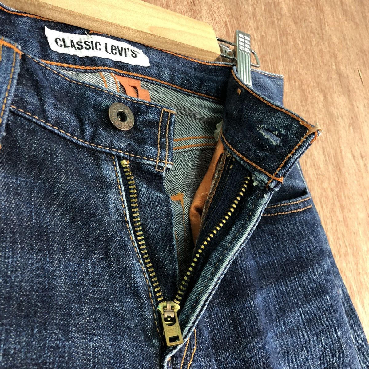 Levi's DLL Classic Levi's Blue distressed Denim jeans Pants #c147 Size US 28 / EU 44 - 5 Thumbnail