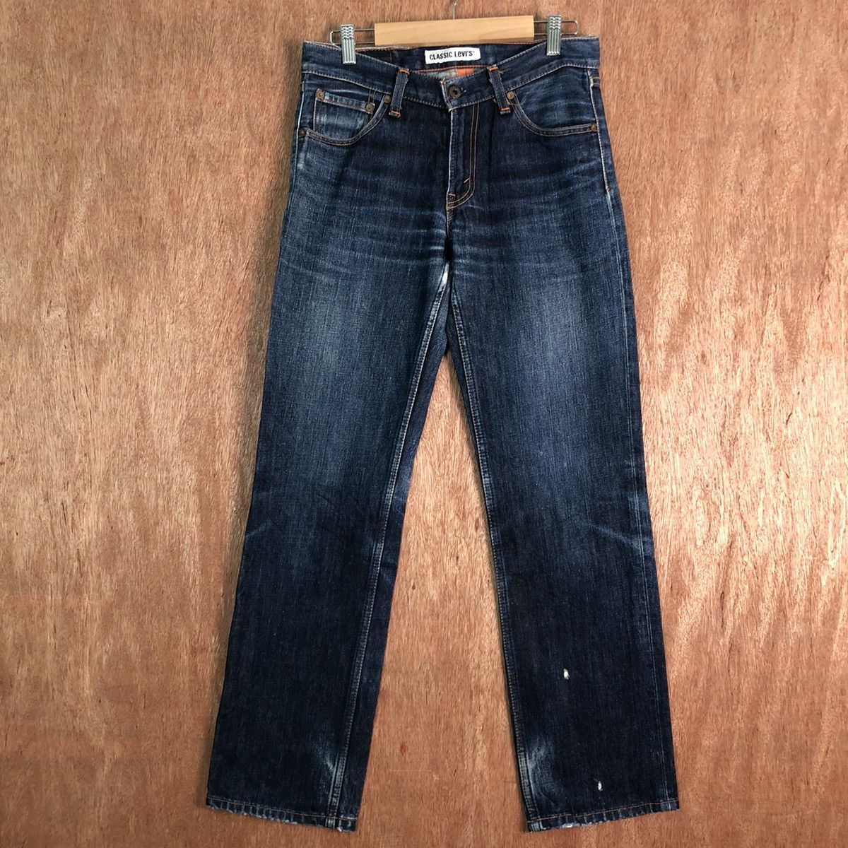 Levi's DLL Classic Levi's Blue distressed Denim jeans Pants #c147 Size US 28 / EU 44 - 1 Thumbnail