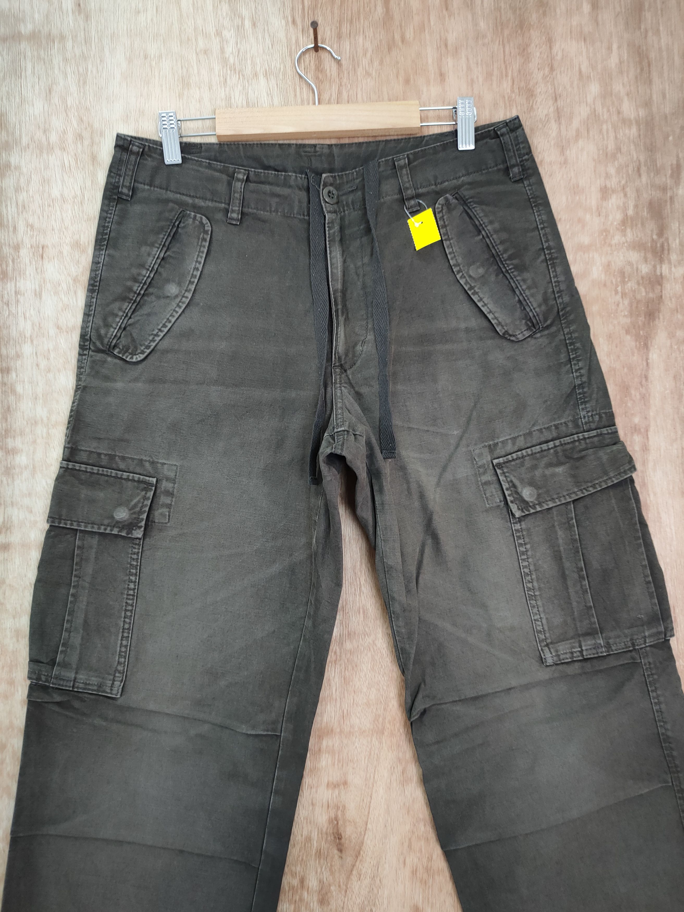 Japanese Brand Uniqlo faded multipocket tactical cargo pants #4116 Size US 32 / EU 48 - 4 Thumbnail