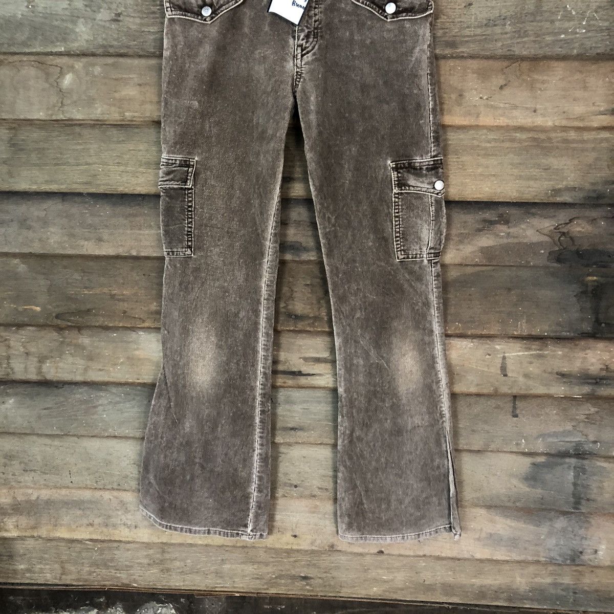 Japanese Brand DL C-Seventeen Conduroy Brown multi pocket Cargo Pants #4654 Size 29" - 3 Thumbnail
