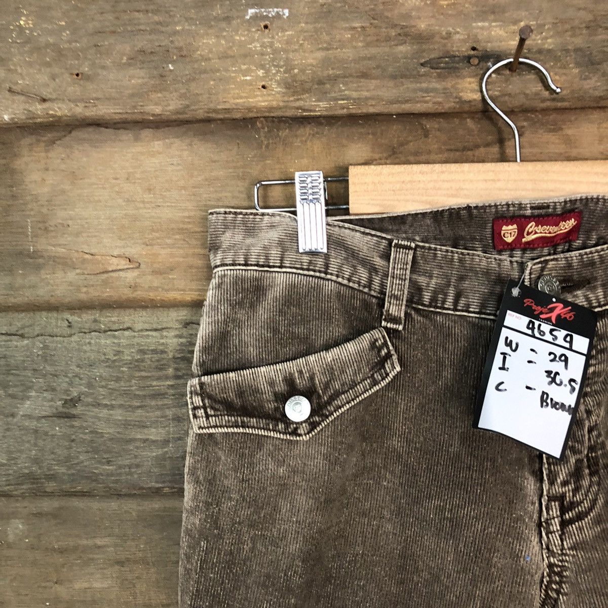 Japanese Brand DL C-Seventeen Conduroy Brown multi pocket Cargo Pants #4654 Size 29" - 4 Thumbnail