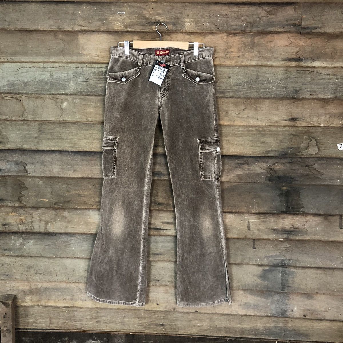 Japanese Brand DL C-Seventeen Conduroy Brown multi pocket Cargo Pants #4654 Size 29" - 1 Thumbnail