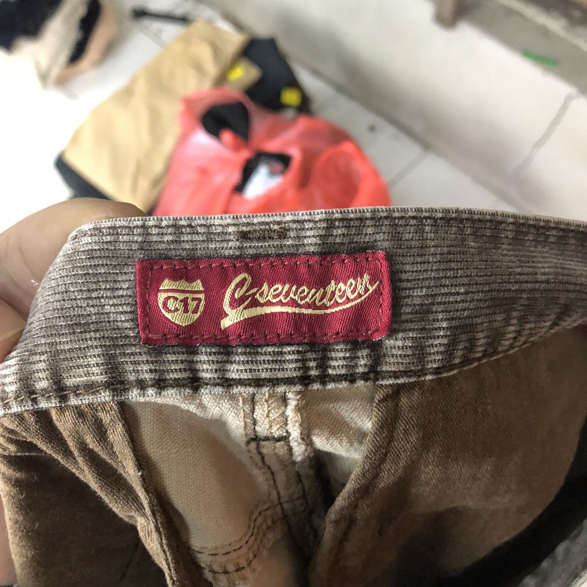 Japanese Brand DL C-Seventeen Conduroy Brown multi pocket Cargo Pants #4654 Size 29" - 16 Thumbnail