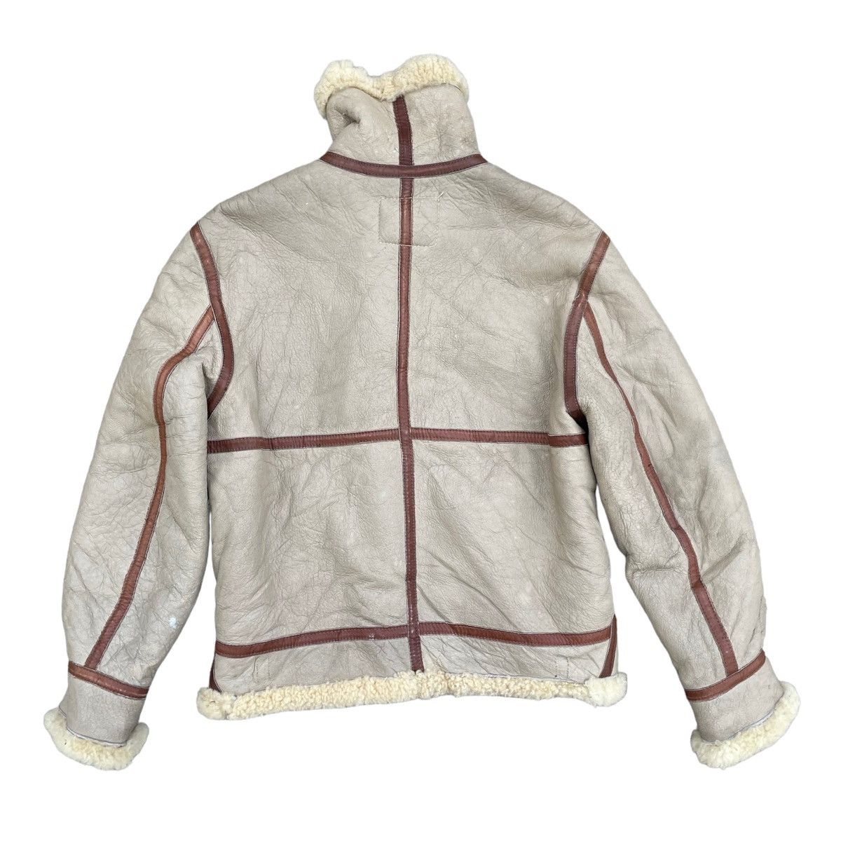 Schott 💥 VINTAGE SCHOTT B3 USA SHEARLING SHEEPSKIN LEATHER JACKET Size US M / EU 48-50 / 2 - 7 Thumbnail