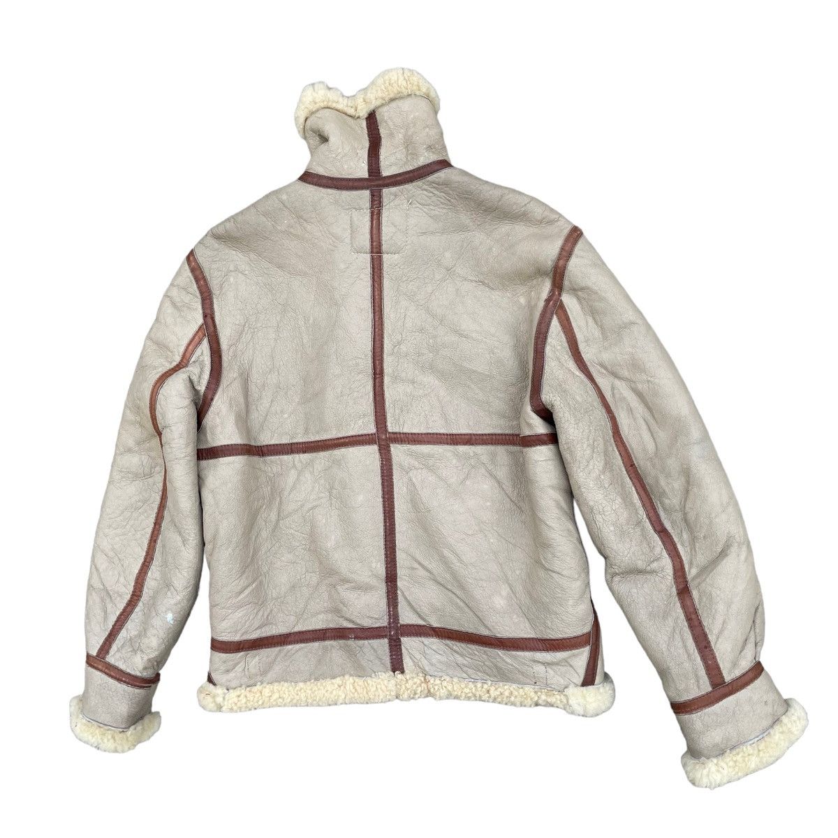 Schott 💥 VINTAGE SCHOTT B3 USA SHEARLING SHEEPSKIN LEATHER JACKET Size US M / EU 48-50 / 2 - 8 Thumbnail
