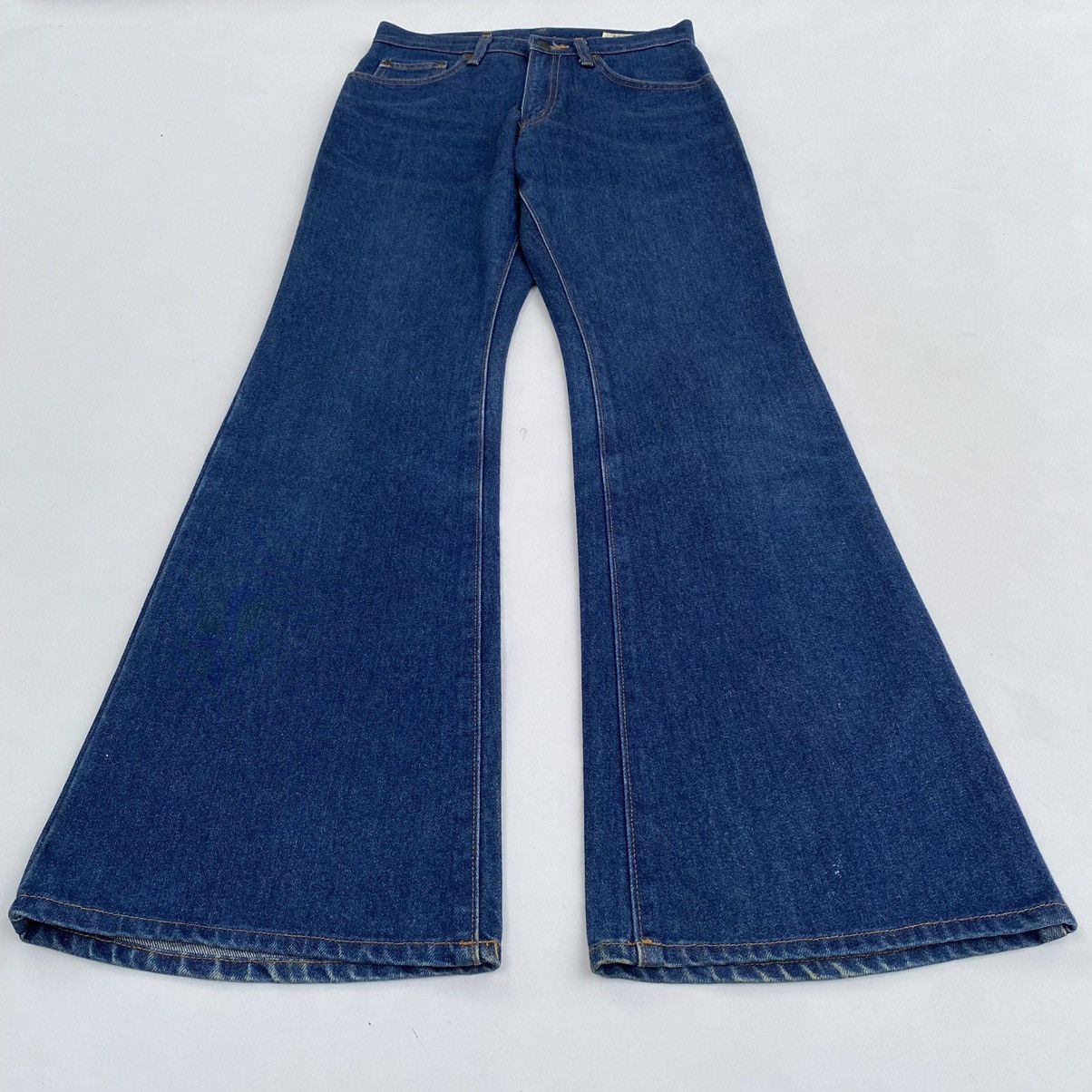Japanese Brand Crazy Bobson Flare Jeans Y2K Size 29" - 6 Thumbnail