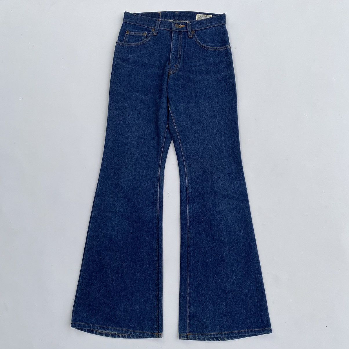 Japanese Brand Crazy Bobson Flare Jeans Y2K Size 29" - 5 Thumbnail