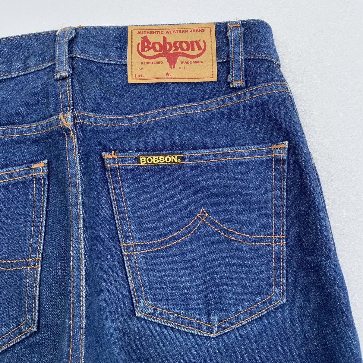 Japanese Brand Crazy Bobson Flare Jeans Y2K Size 29" - 4 Thumbnail