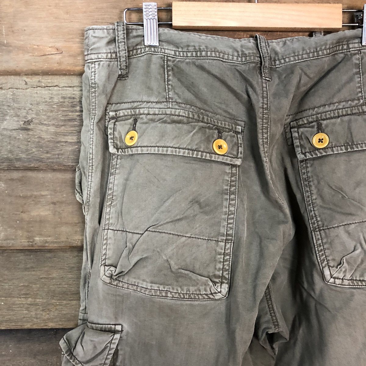 Japanese Brand DL Sunny Clouds faded utility vintage Cargo Pants #4040 Size US 32 / EU 48 - 14 Thumbnail
