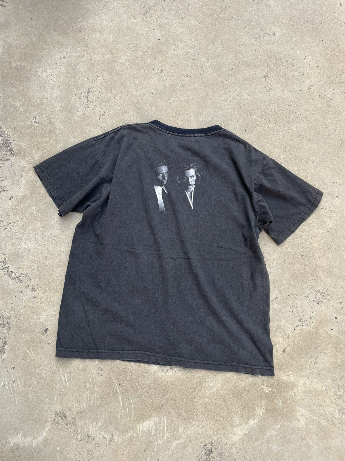 Vintage 1998 The X Files Fight the Future Faded Balck