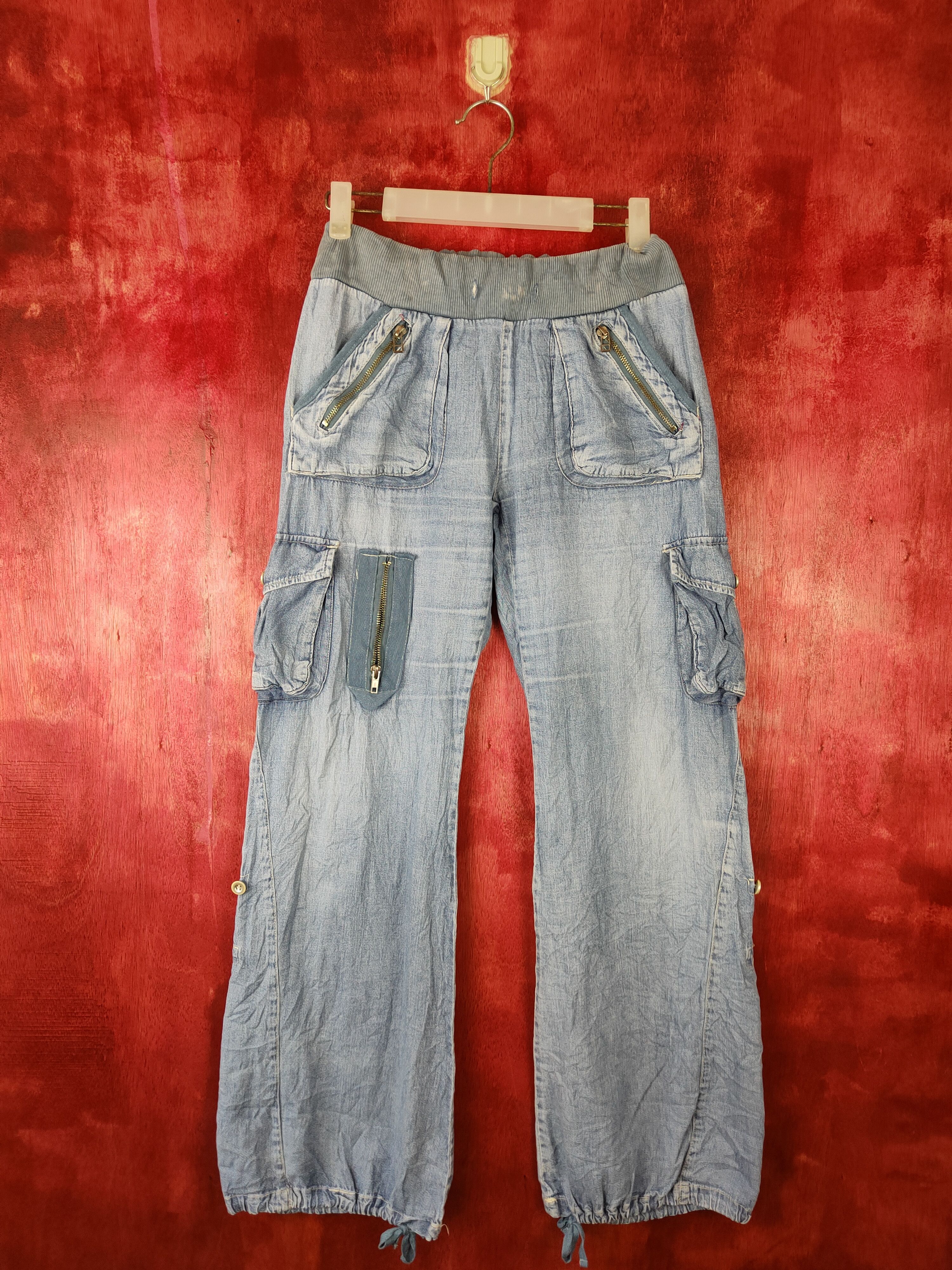 Japanese Brand DL Japan faded multipocket tactical cargo pants #S383 Size 26" / US 2 / IT 38 - 1 Thumbnail