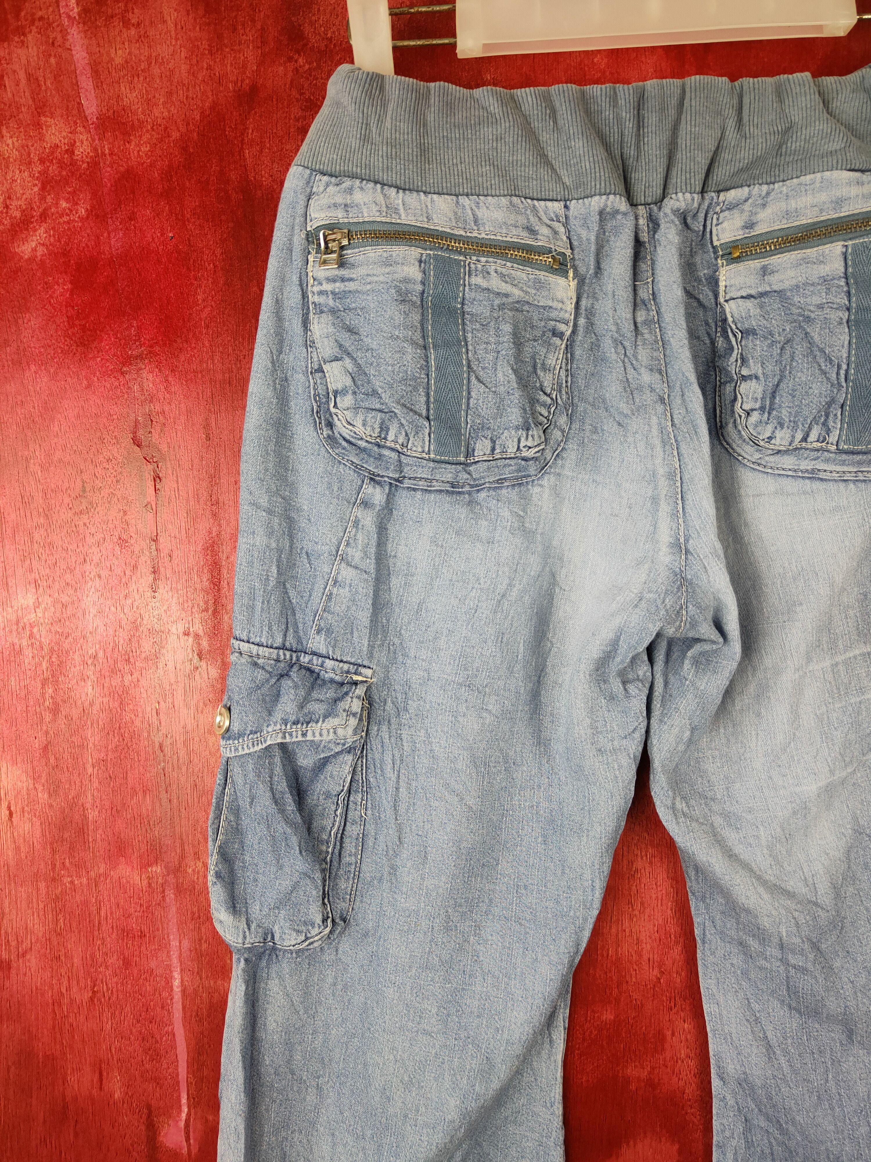 Japanese Brand DL Japan faded multipocket tactical cargo pants #S383 Size 26" / US 2 / IT 38 - 8 Thumbnail