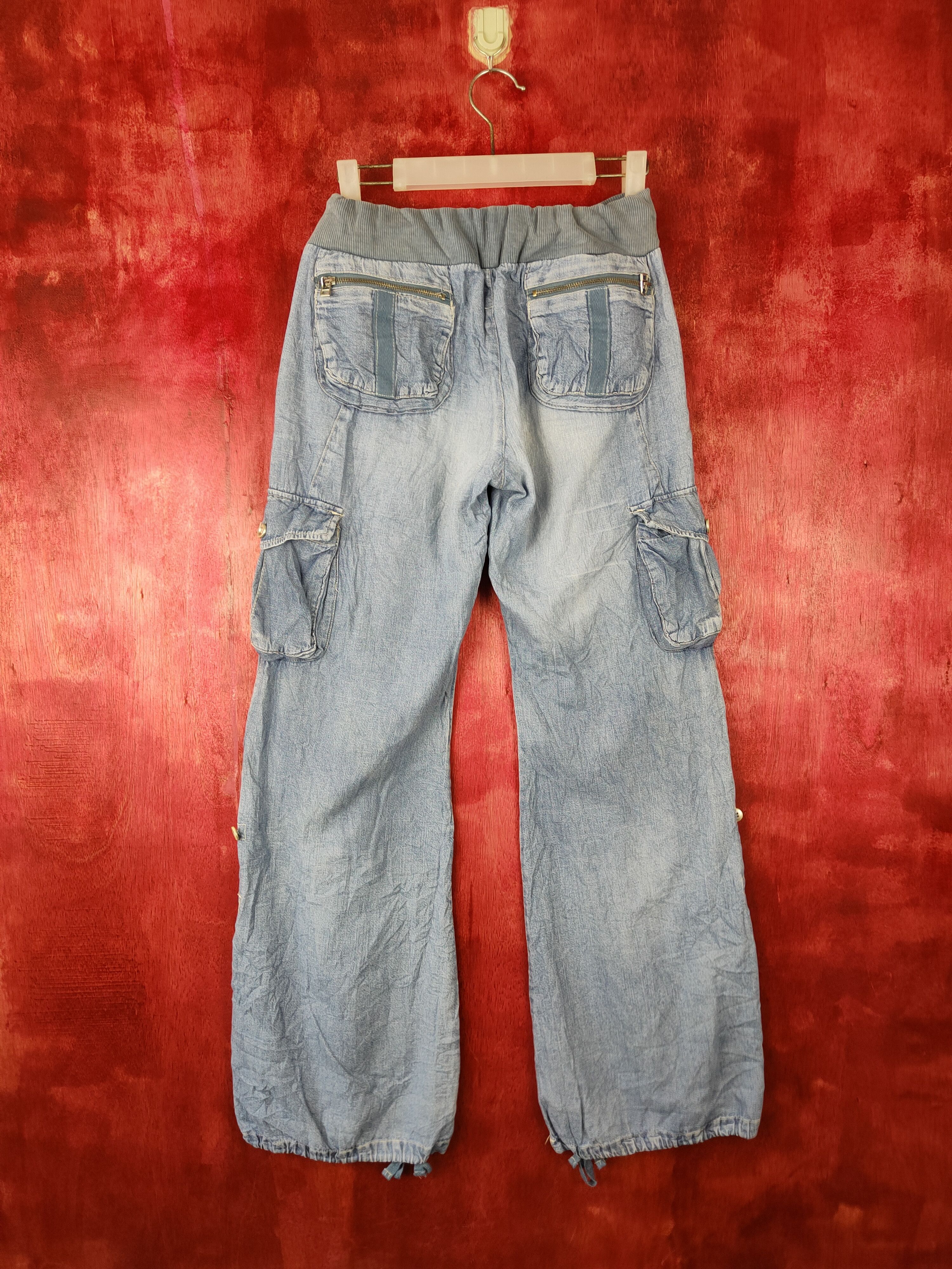 Japanese Brand DL Japan faded multipocket tactical cargo pants #S383 Size 26" / US 2 / IT 38 - 7 Thumbnail