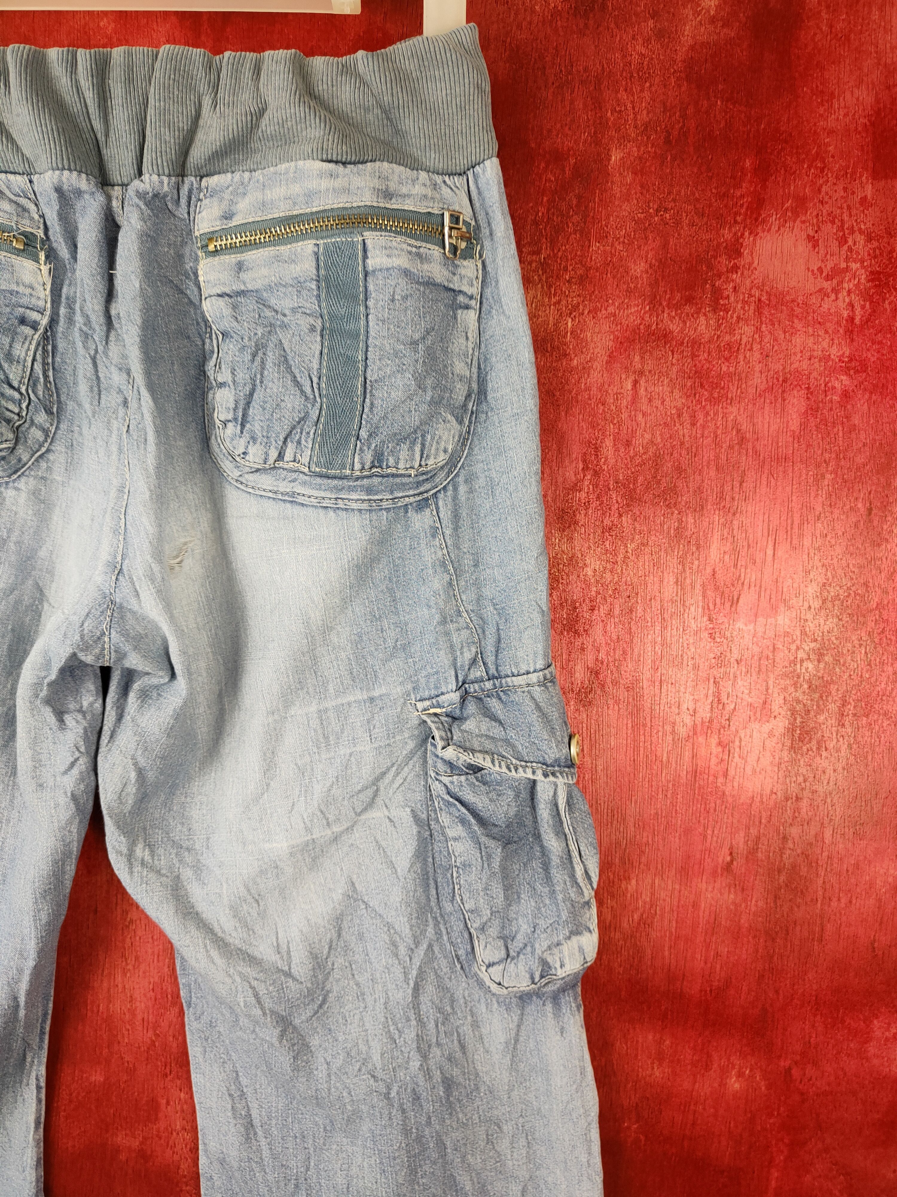Japanese Brand DL Japan faded multipocket tactical cargo pants #S383 Size 26" / US 2 / IT 38 - 10 Thumbnail