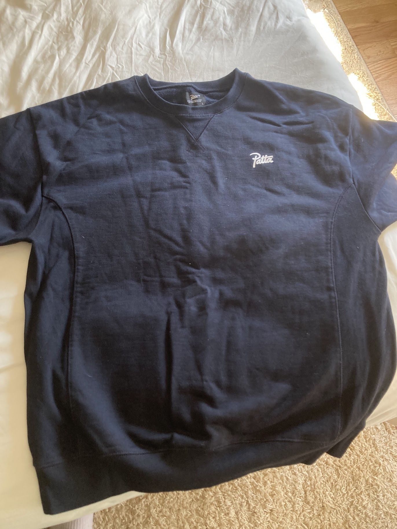 Patta Patta Basic Crewneck Sweater Large L Navy Blue Size US L / EU 52-54 / 3 - 5 Thumbnail