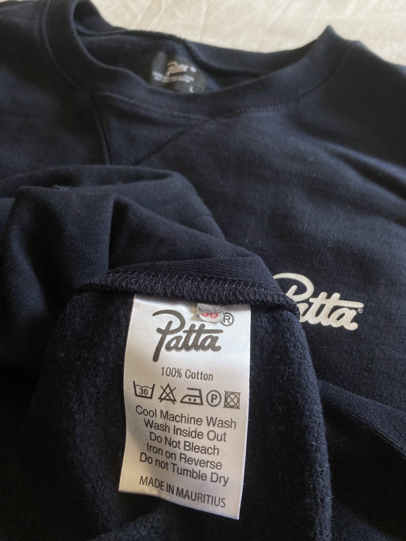 Patta Patta Basic Crewneck Sweater Large L Navy Blue Size US L / EU 52-54 / 3 - 6 Thumbnail