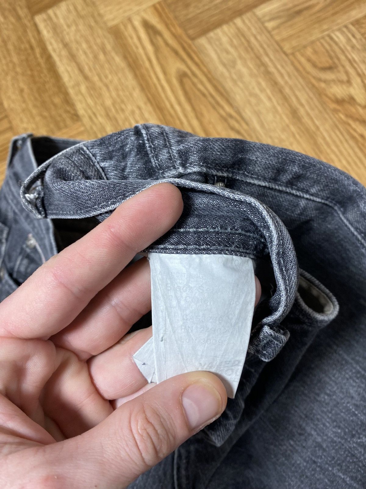 Naked & Famous Naked and Famous black selvidge distressed jeans size 31 Size US 31 - 16 Thumbnail