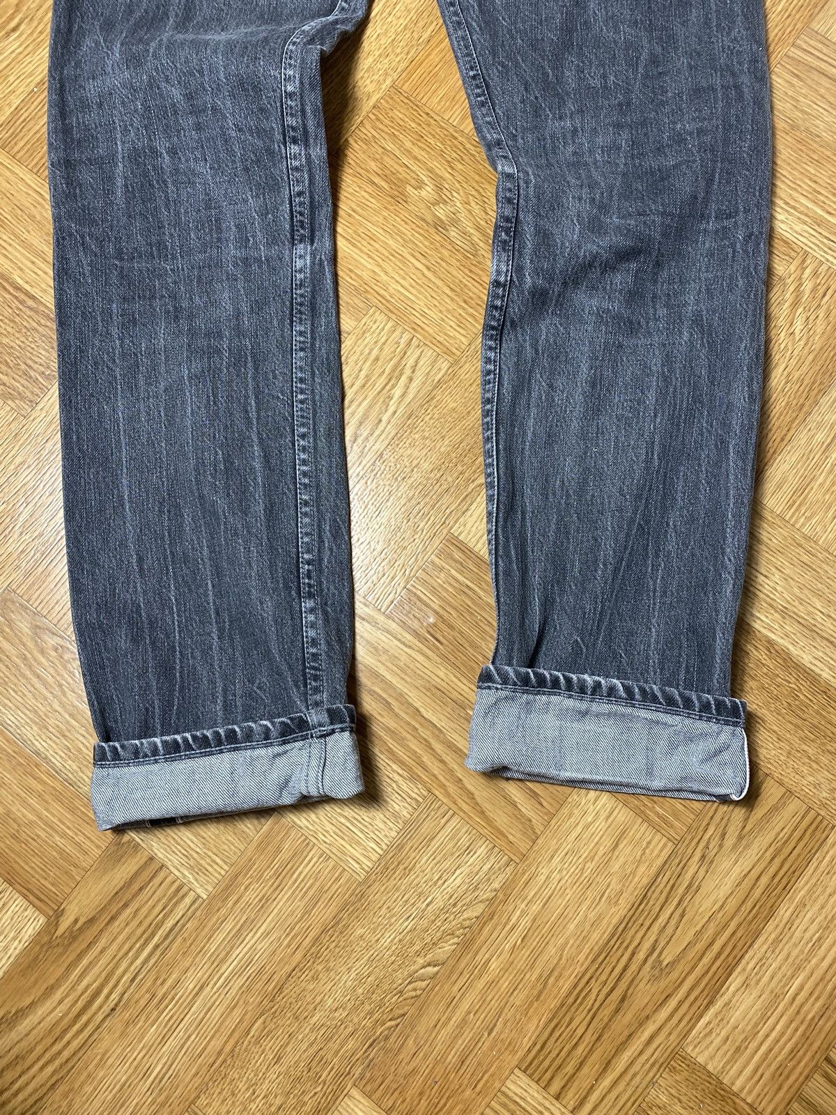 Naked & Famous Naked and Famous black selvidge distressed jeans size 31 Size US 31 - 6 Thumbnail