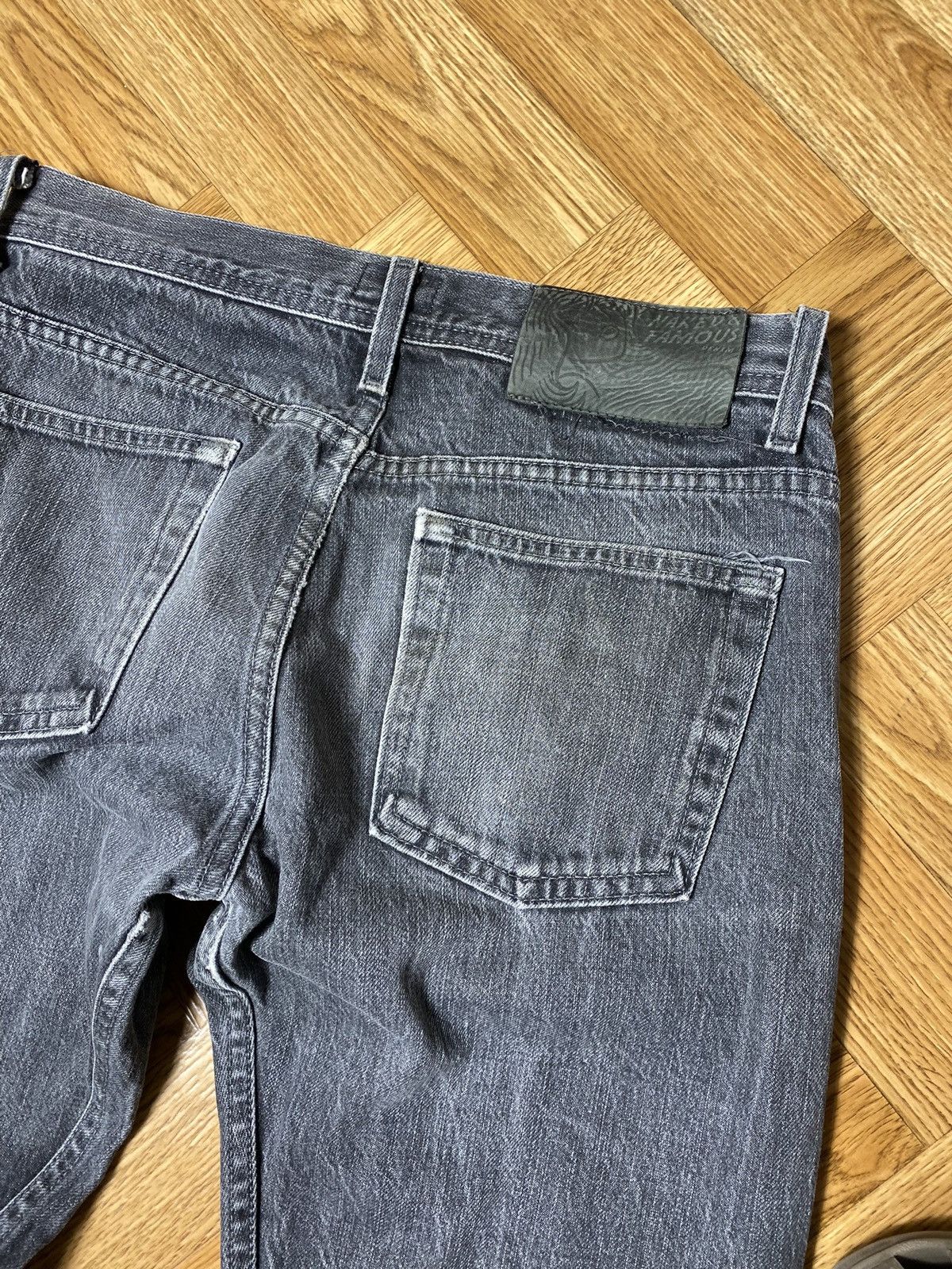 Naked & Famous Naked and Famous black selvidge distressed jeans size 31 Size US 31 - 4 Thumbnail