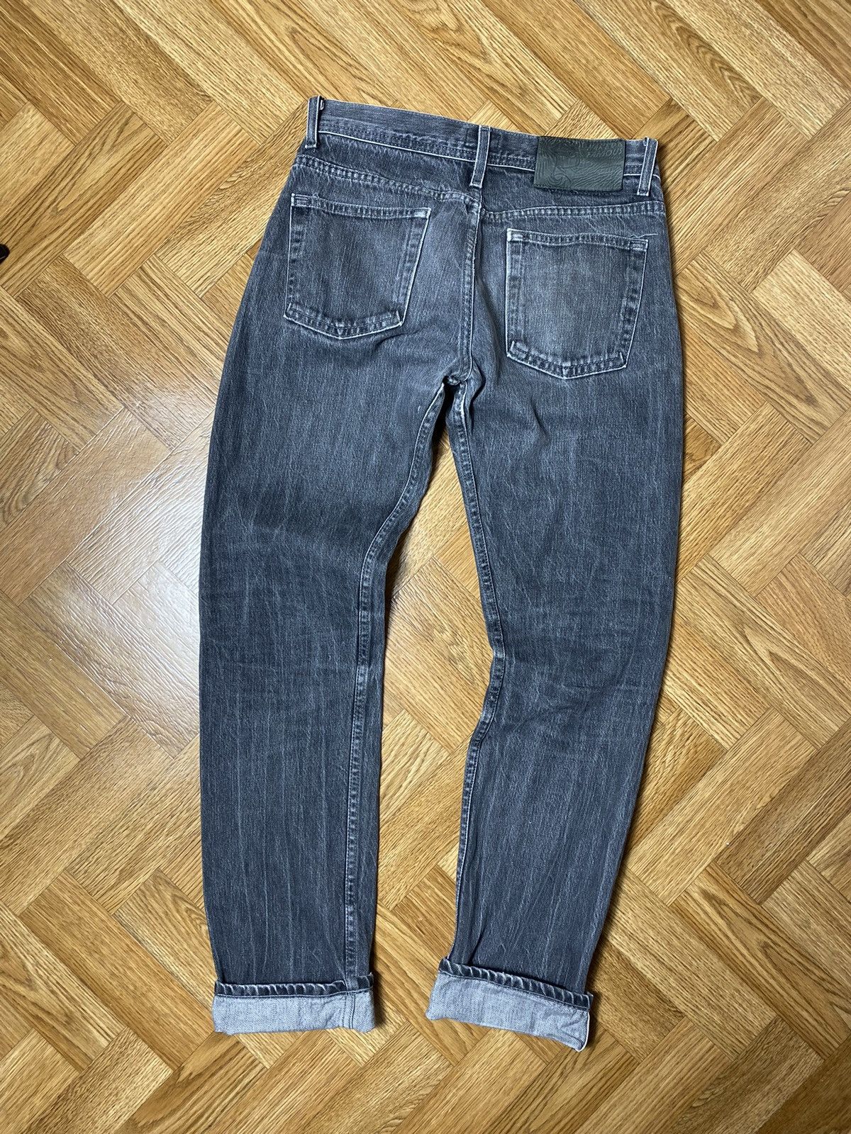 Naked & Famous Naked and Famous black selvidge distressed jeans size 31 Size US 31 - 1 Thumbnail