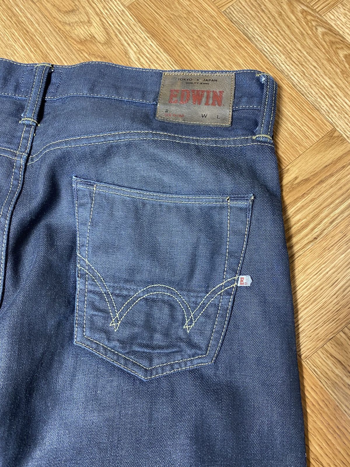 Edwin × Japanese Brand × Jean Vintage Edwin ED-67 regular fit waxed jeans size 34 Size US 34 / EU 50 - 2 Thumbnail