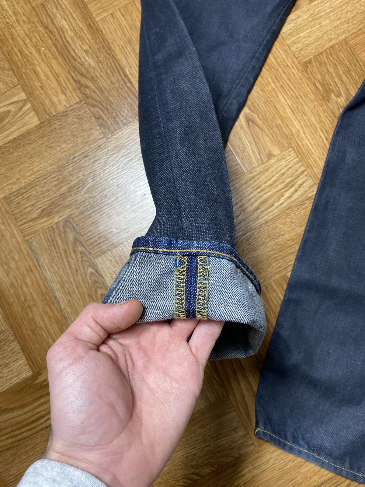 Edwin × Japanese Brand × Jean Vintage Edwin ED-67 regular fit waxed jeans size 34 Size US 34 / EU 50 - 7 Thumbnail