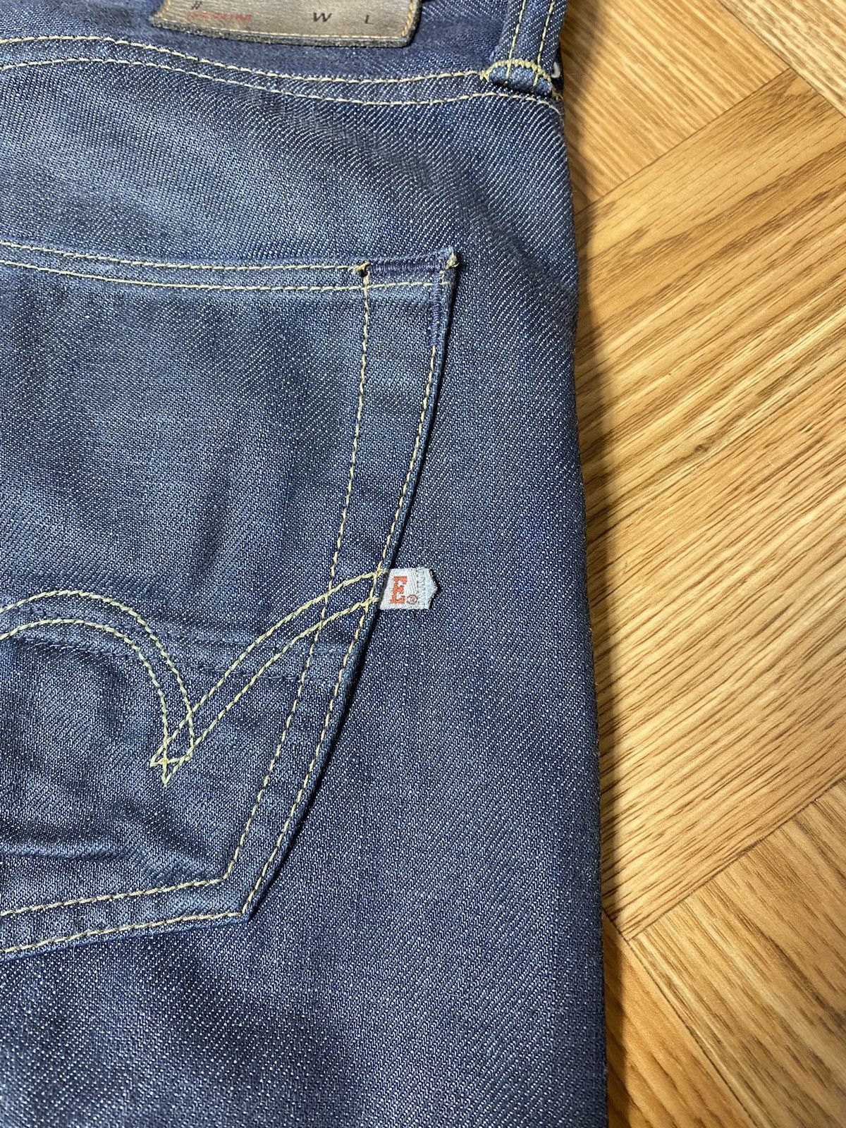 Edwin × Japanese Brand × Jean Vintage Edwin ED-67 regular fit waxed jeans size 34 Size US 34 / EU 50 - 3 Thumbnail