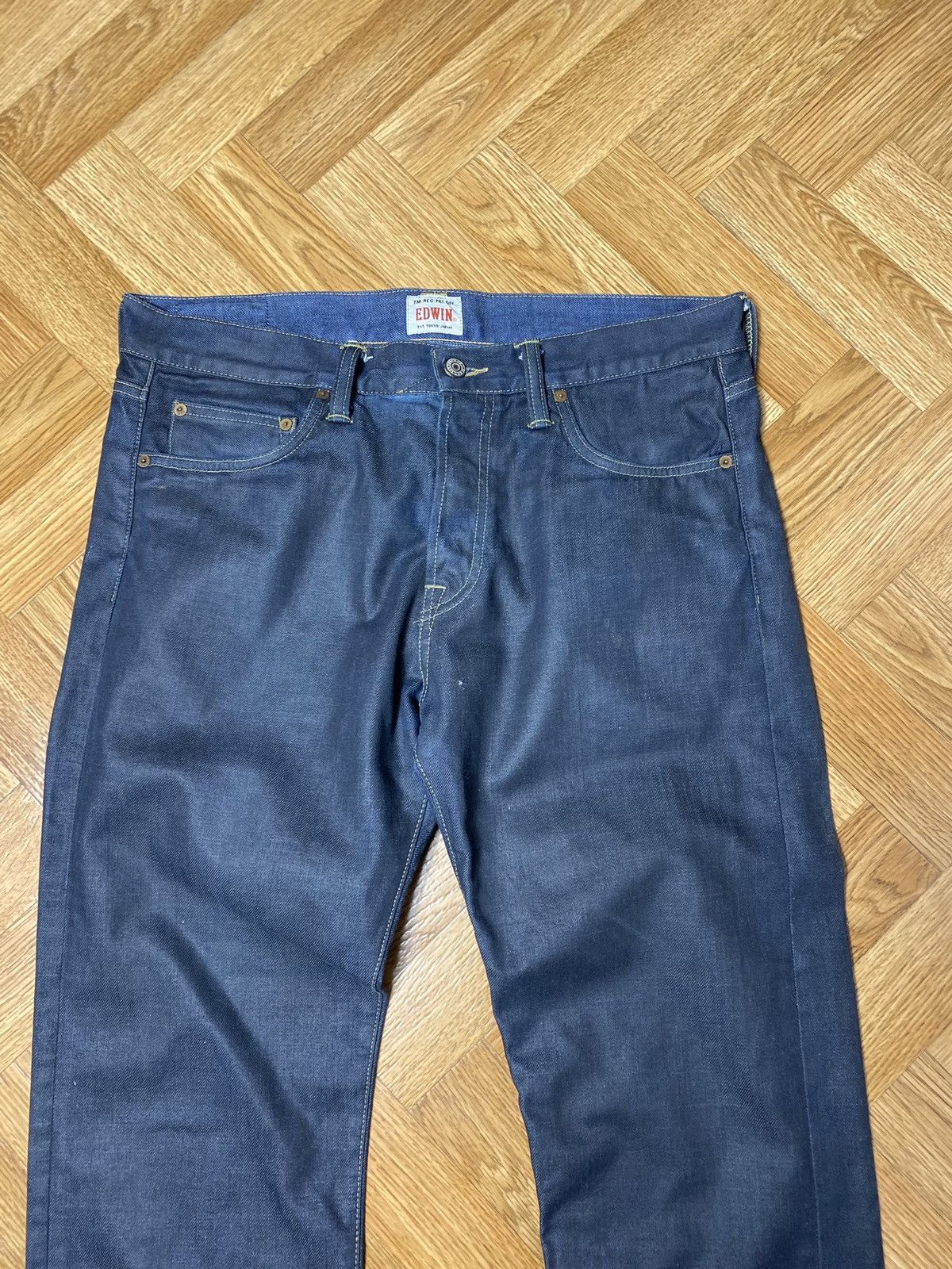 Edwin × Japanese Brand × Jean Vintage Edwin ED-67 regular fit waxed jeans size 34 Size US 34 / EU 50 - 17 Thumbnail